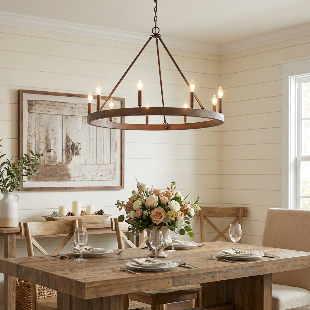 Carraway Farmhouse Chandelier by Golden Lighting
