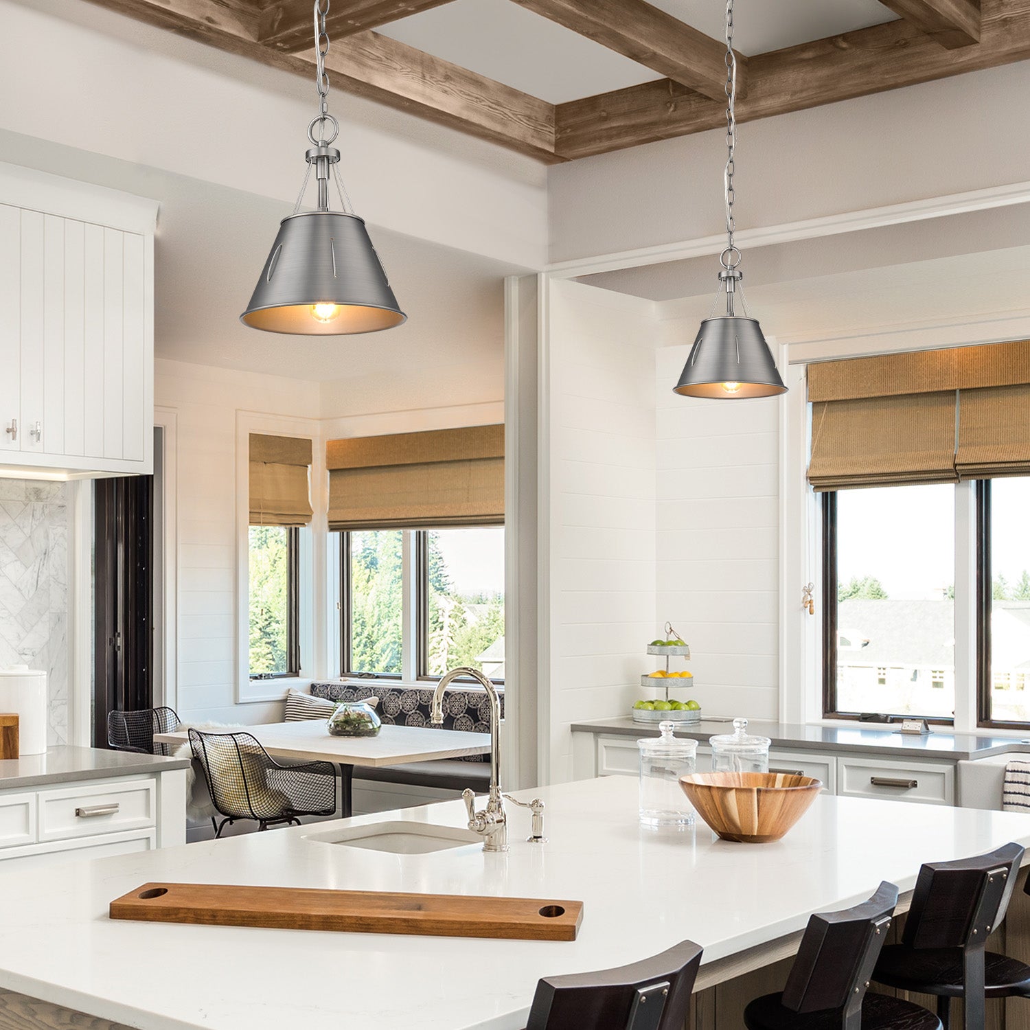 Whitaker Industrial Flush Mount by Golden Lighting
