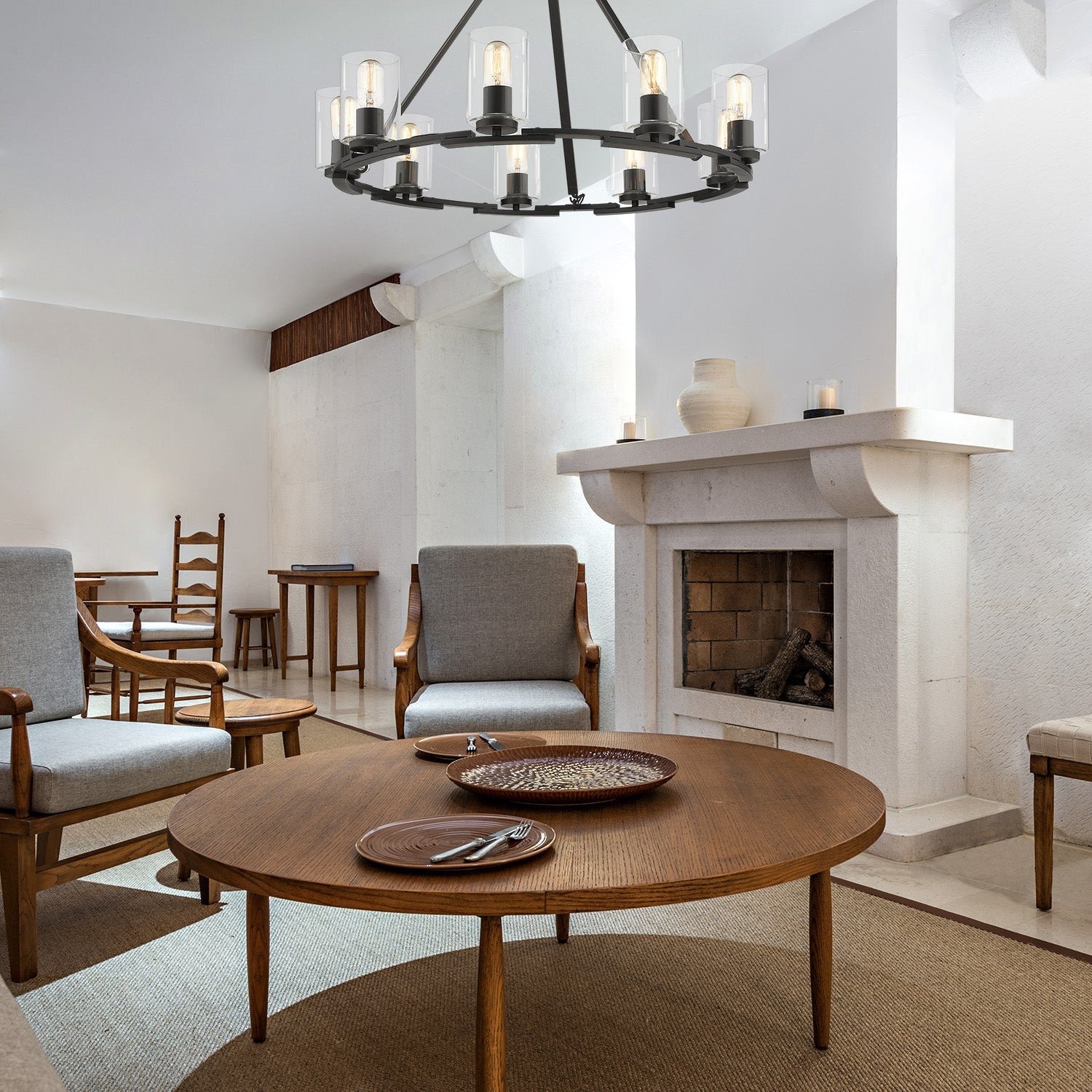 Monroe Industrial Chandelier by Golden Lighting