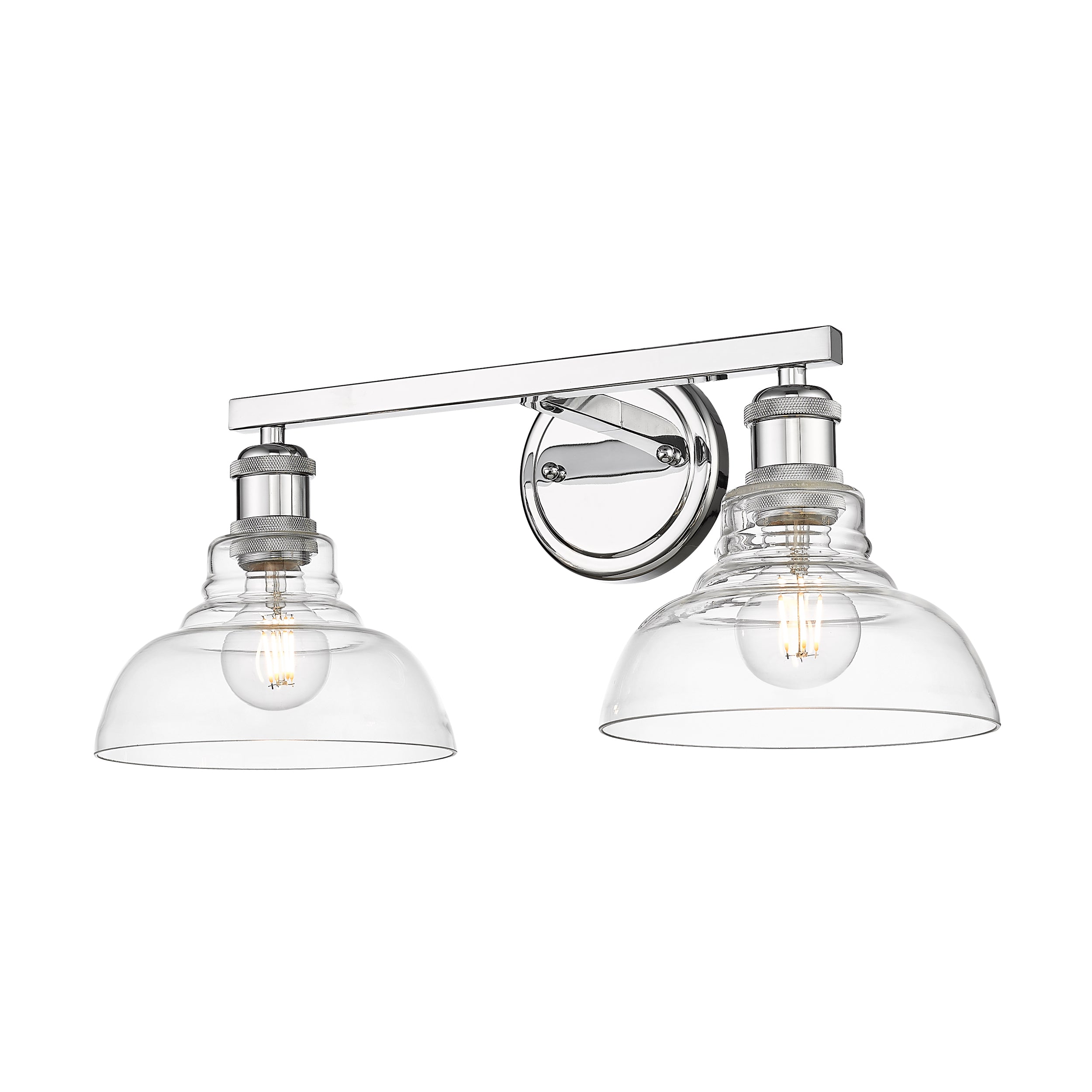 Yep by Golden Lighting Carver 2-light Vanity in Chrome - Default Title - Golden Lighting