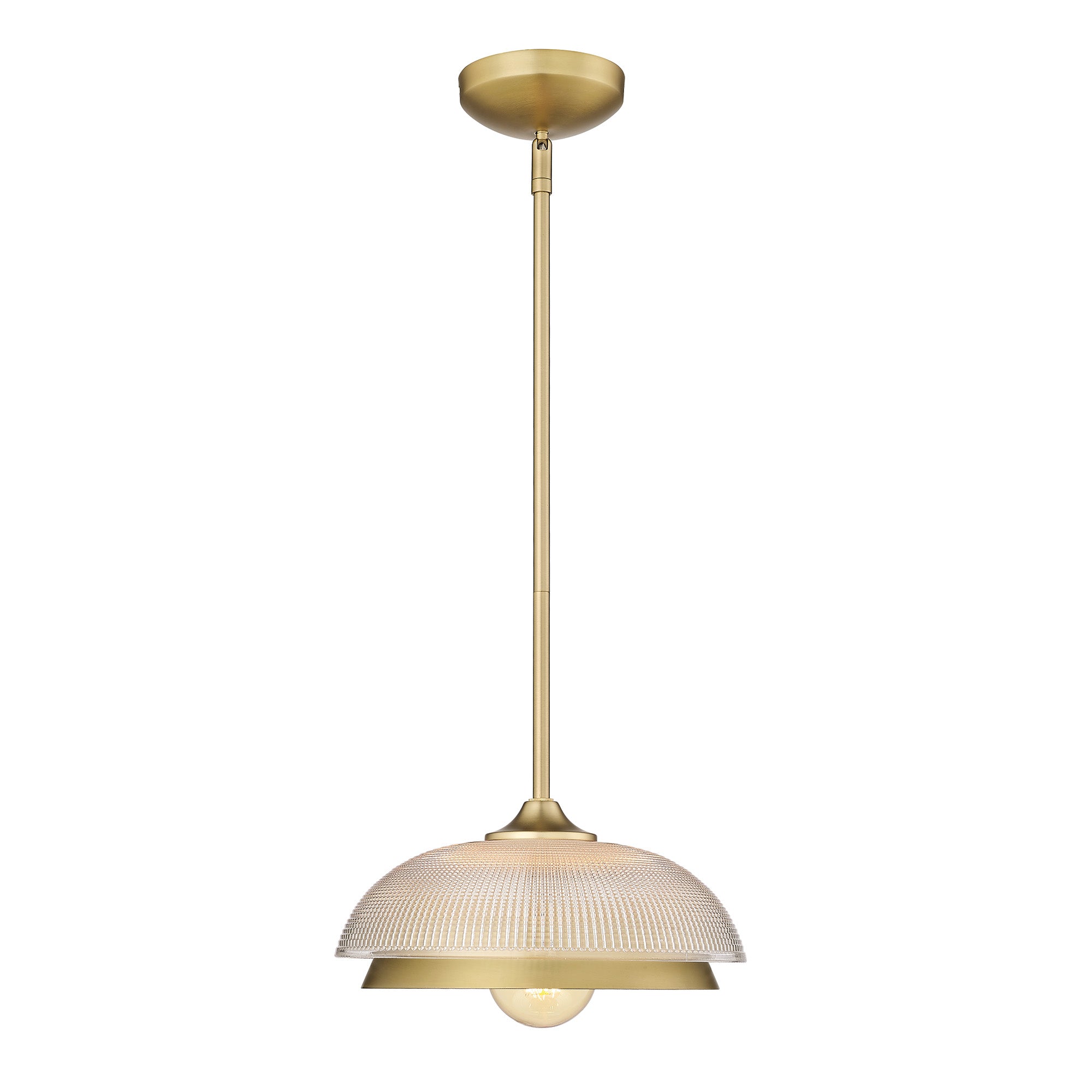 Golden Lighting Crawford 1-light Pendant in Brushed Champagne Brass - - Golden Lighting