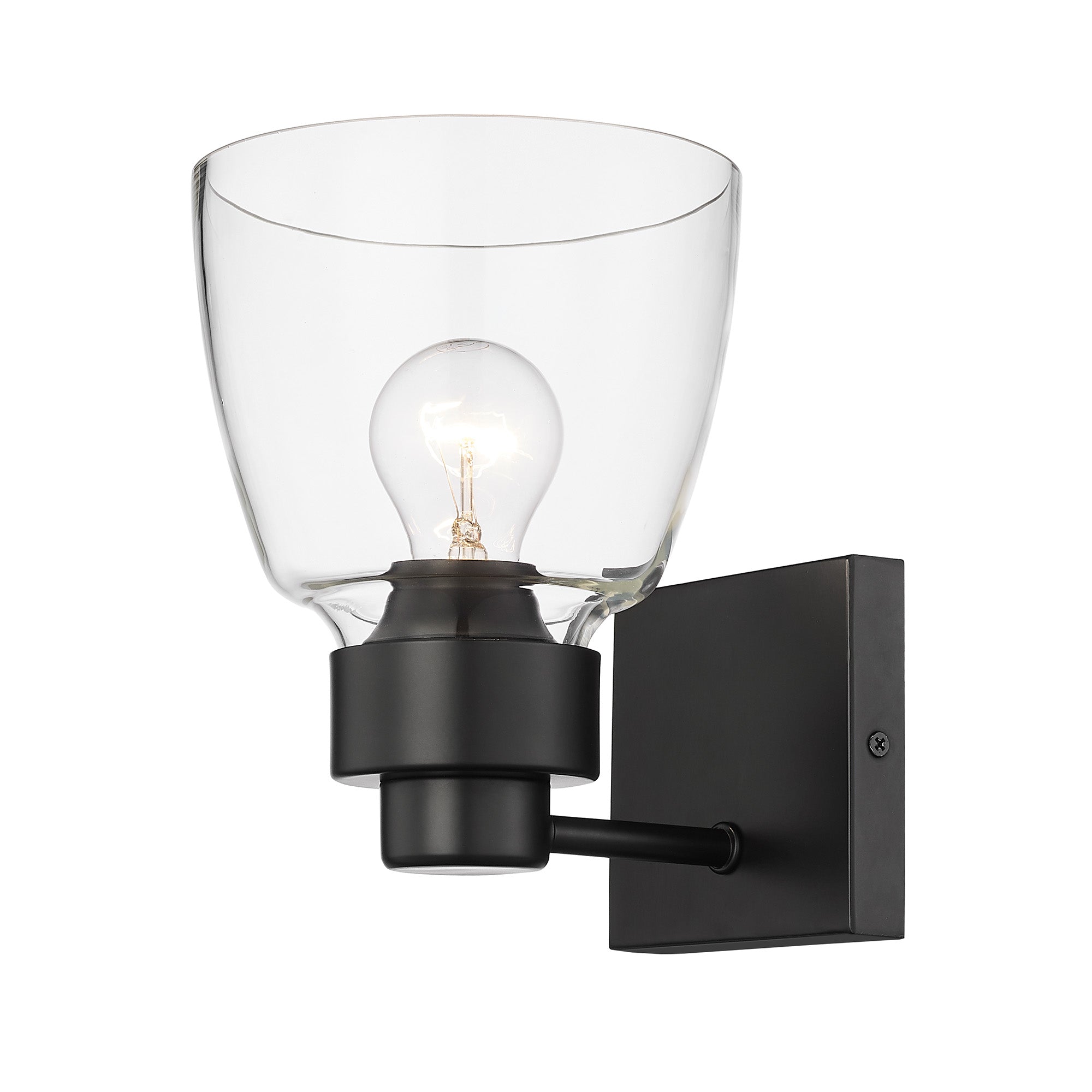 Golden Lighting Remy 1-light Wall Sconce in Matte Black - - Golden Lighting