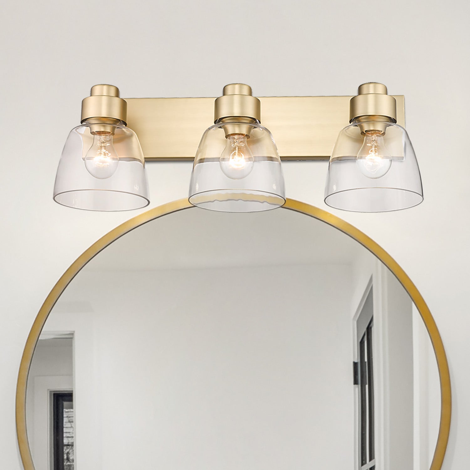 Golden Lighting Remy 3-light Vanity in Brushed Champagne Brass - - Golden Lighting