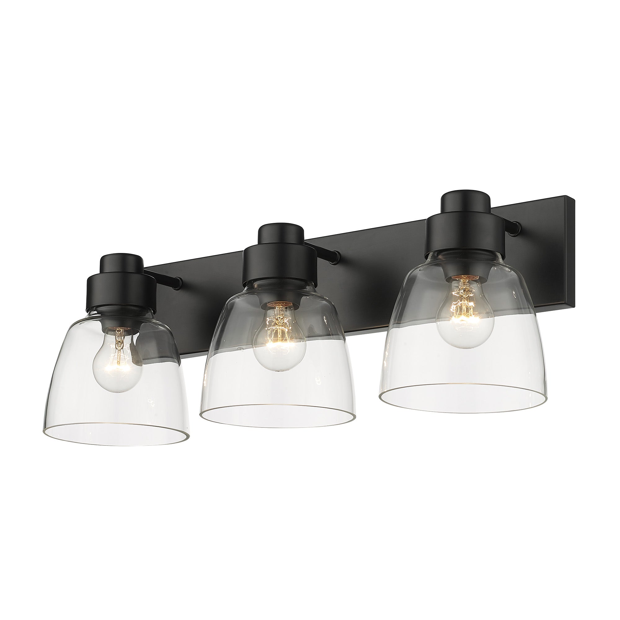 Golden Lighting Remy 3-light Vanity in Matte Black - - Golden Lighting