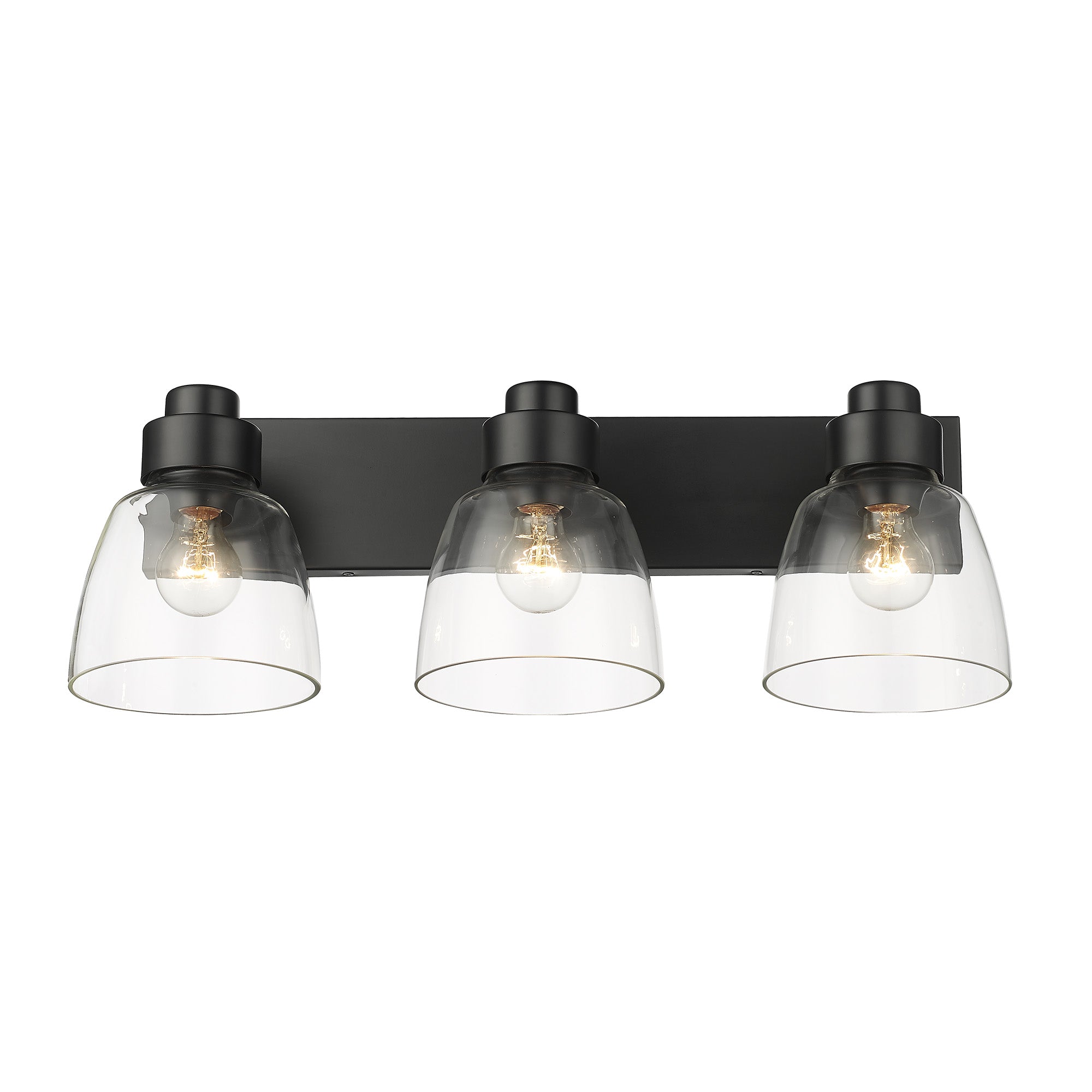 Golden Lighting Remy 3-light Vanity in Matte Black - - Golden Lighting