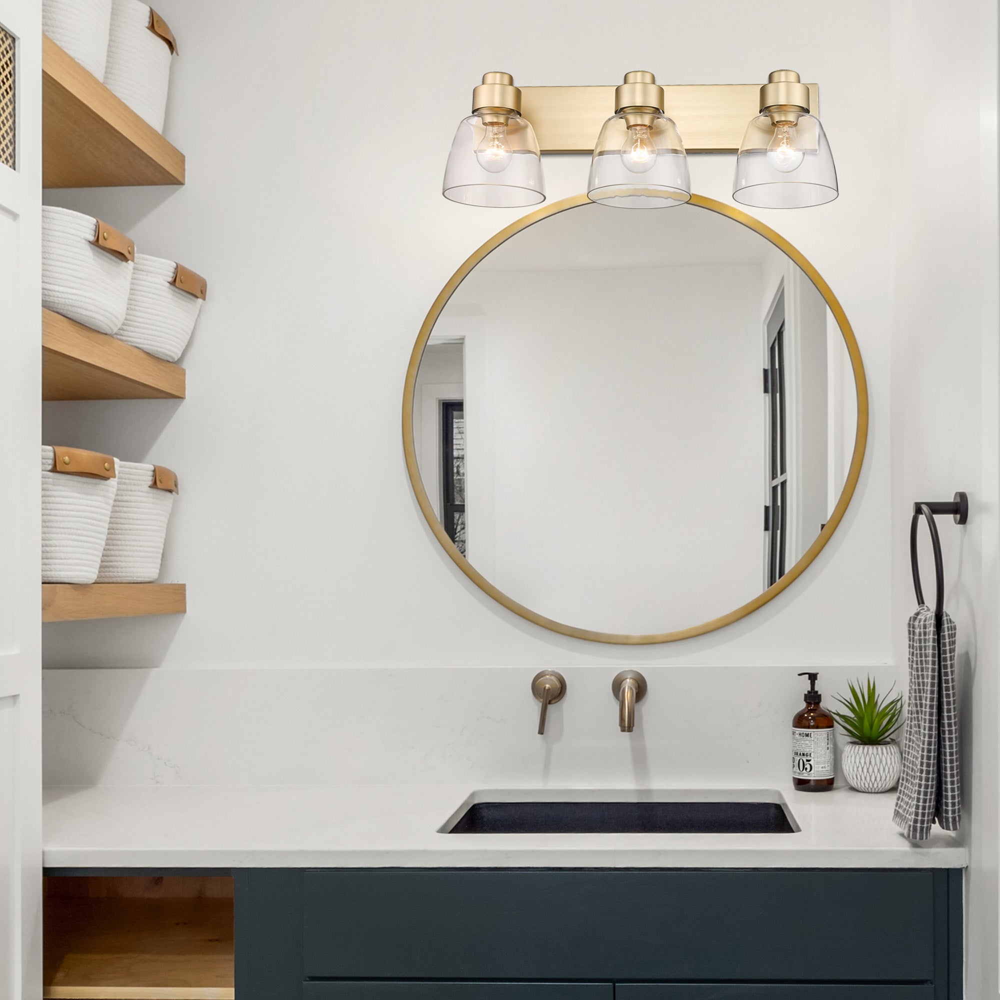 Golden Lighting Remy 3-light Vanity in Brushed Champagne Brass