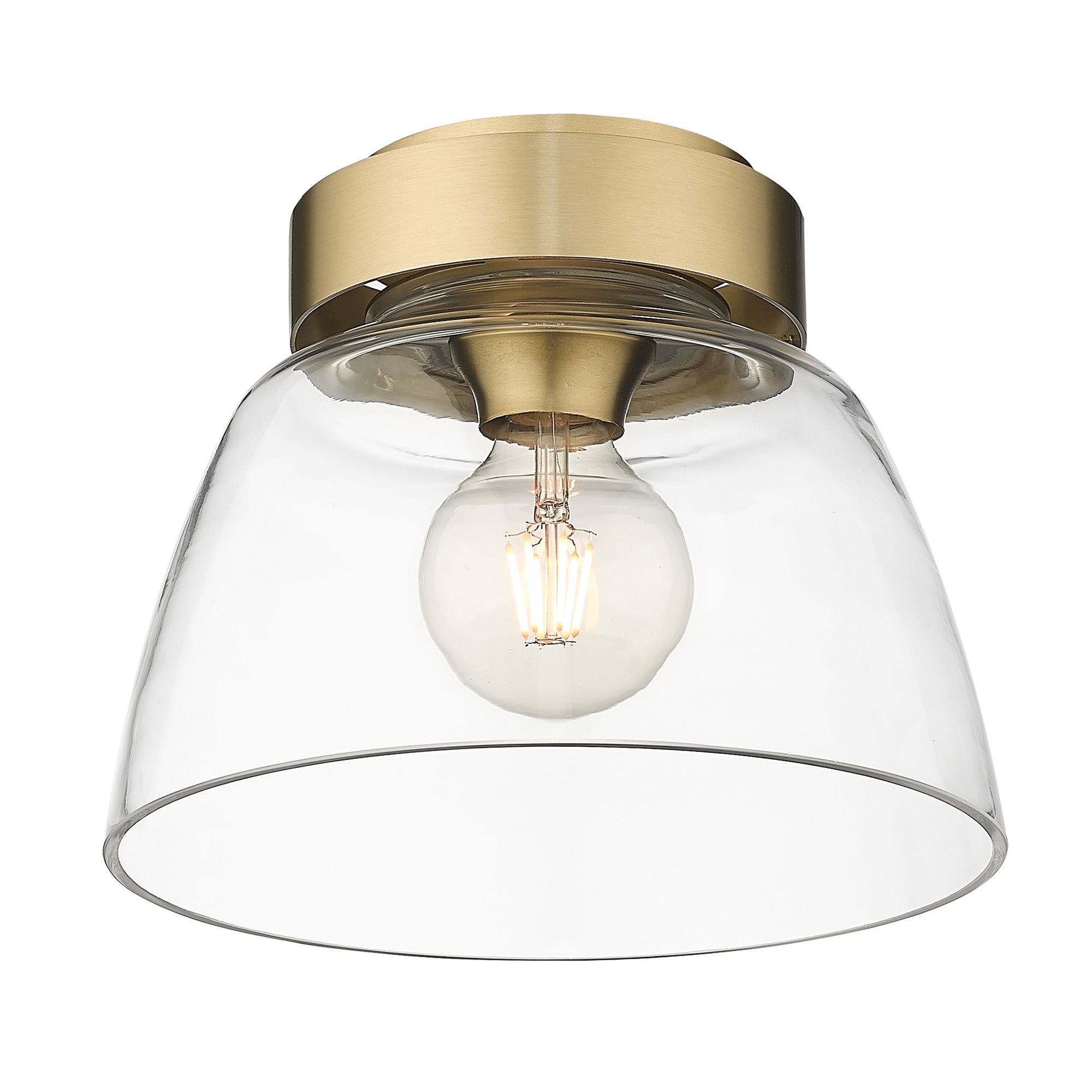 Golden Lighting Remy 1-light Flush Mount in Brushed Champagne Brass - - Golden Lighting