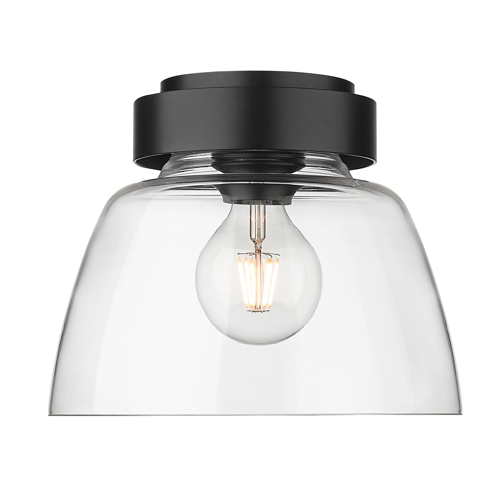 Golden Lighting Remy 1-light Flush Mount in Matte Black - - Golden Lighting