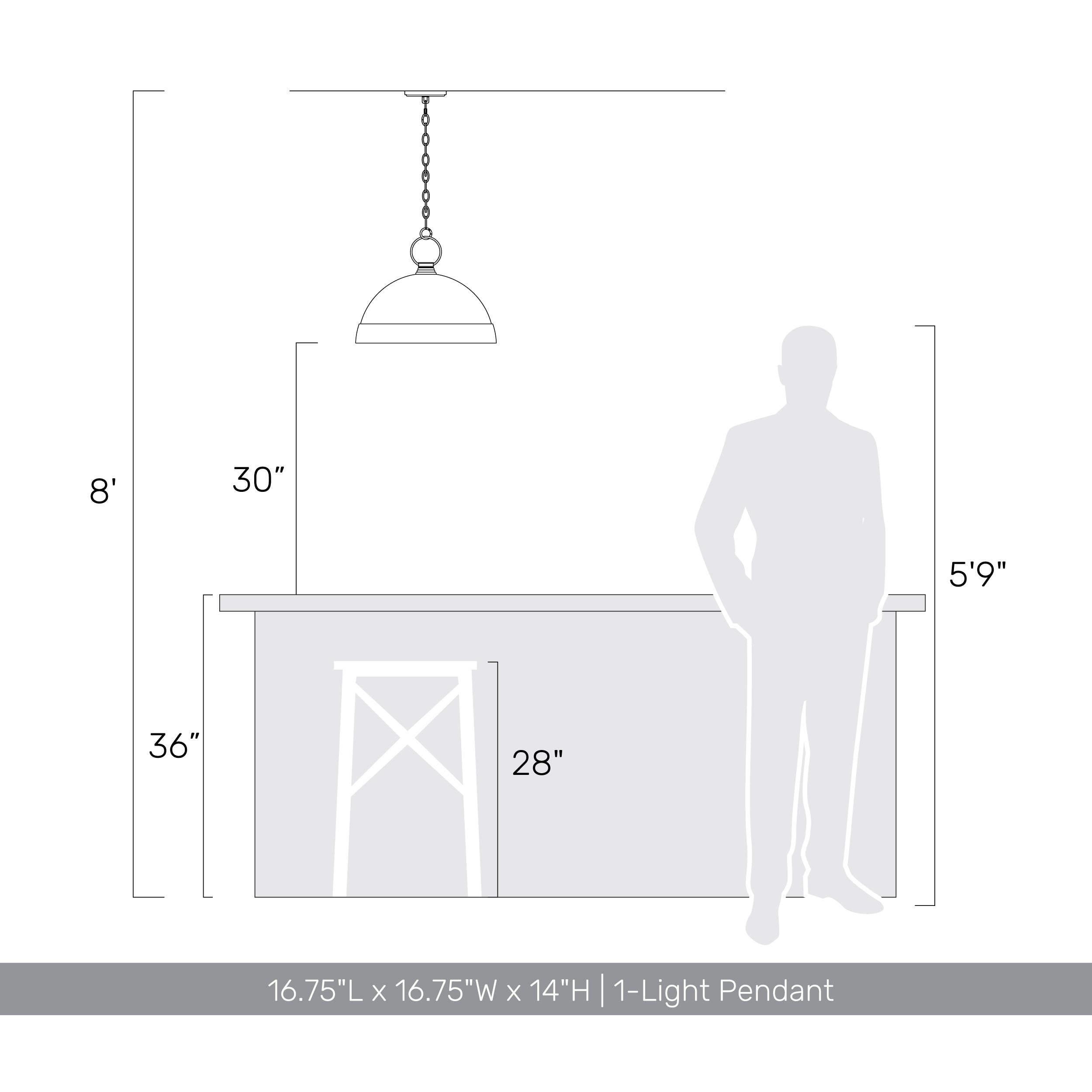 Golden Lighting Lincoln 1-light Pendant in Vintage Copper - - Golden Lighting