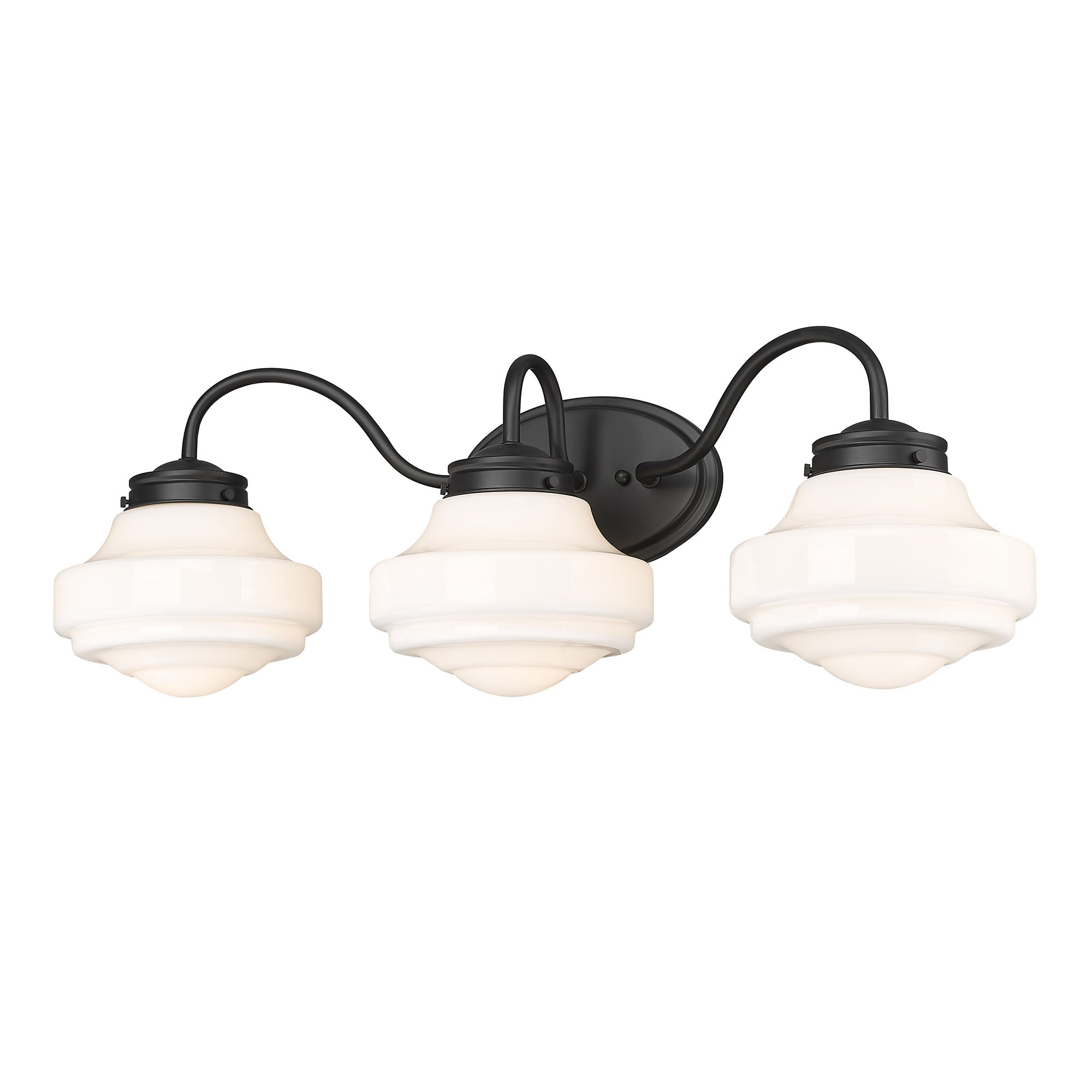 Golden Lighting Ingalls 3-light Vanity in Matte Black - Default Title - Golden Lighting