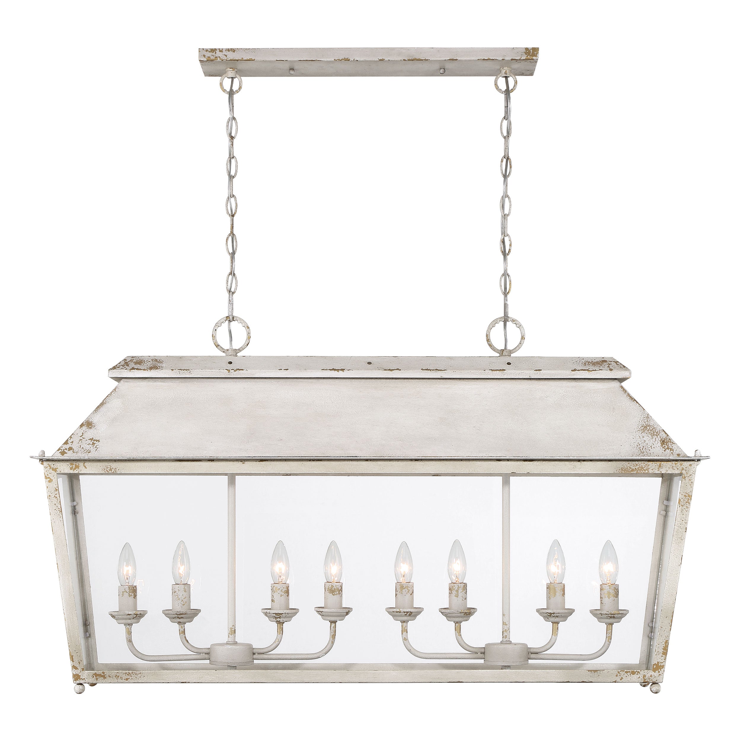 Golden Lighting Abingdon 8-light Island Light in Antique Ivory