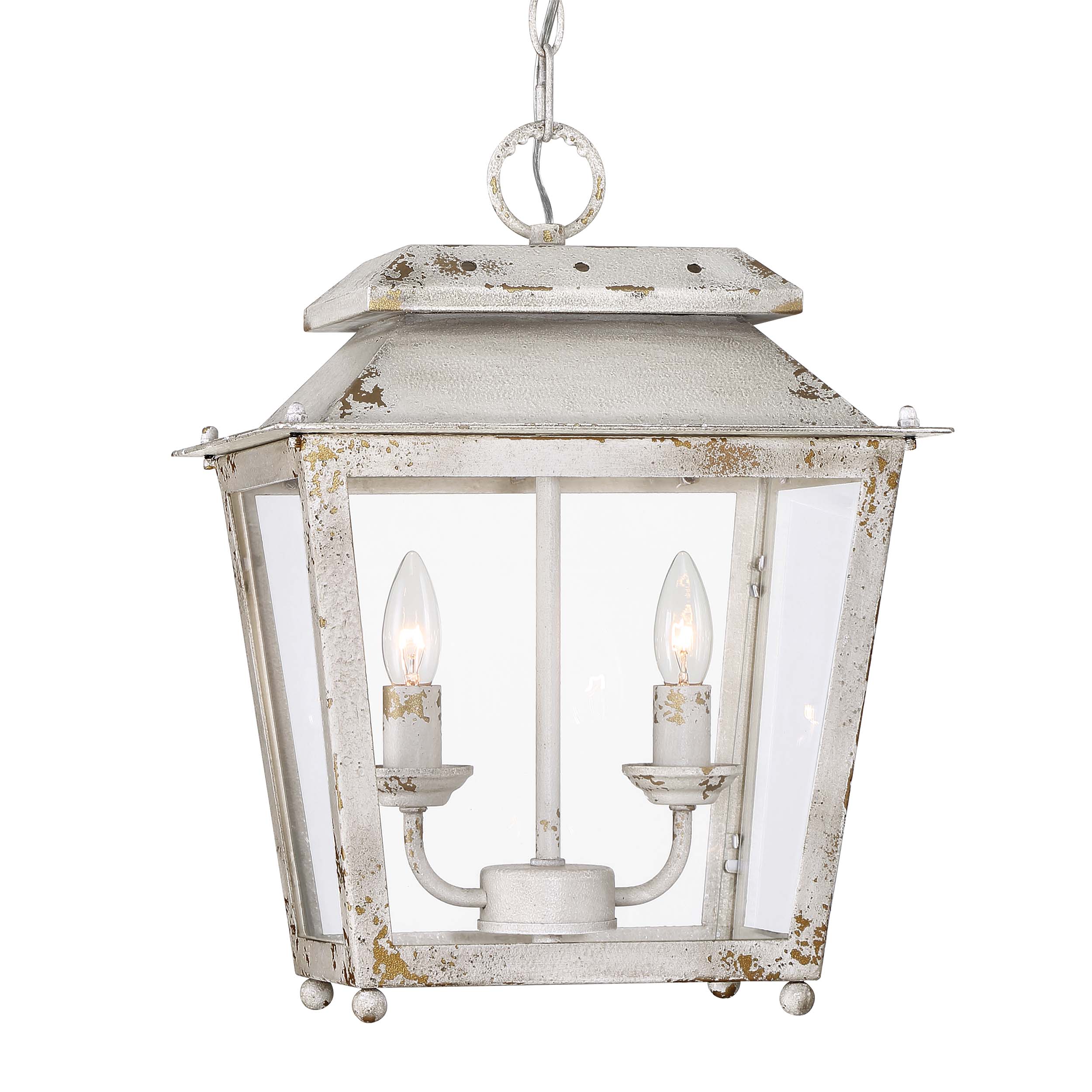 Golden Lighting Abingdon 2-light Pendant in Antique Ivory - Default Title - Golden Lighting