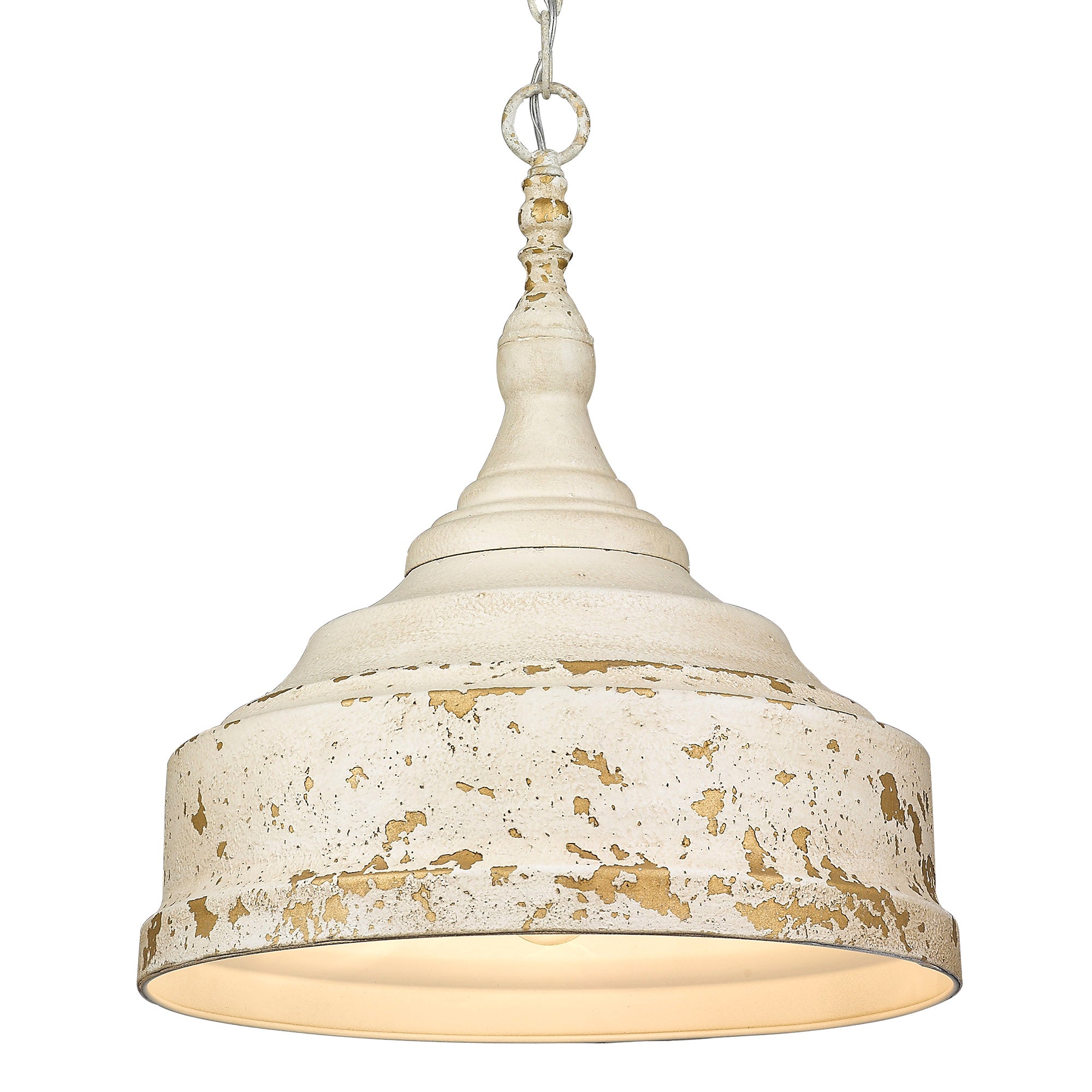 Golden Lighting Keating 3-light Pendant in Antique Ivory - - Golden Lighting