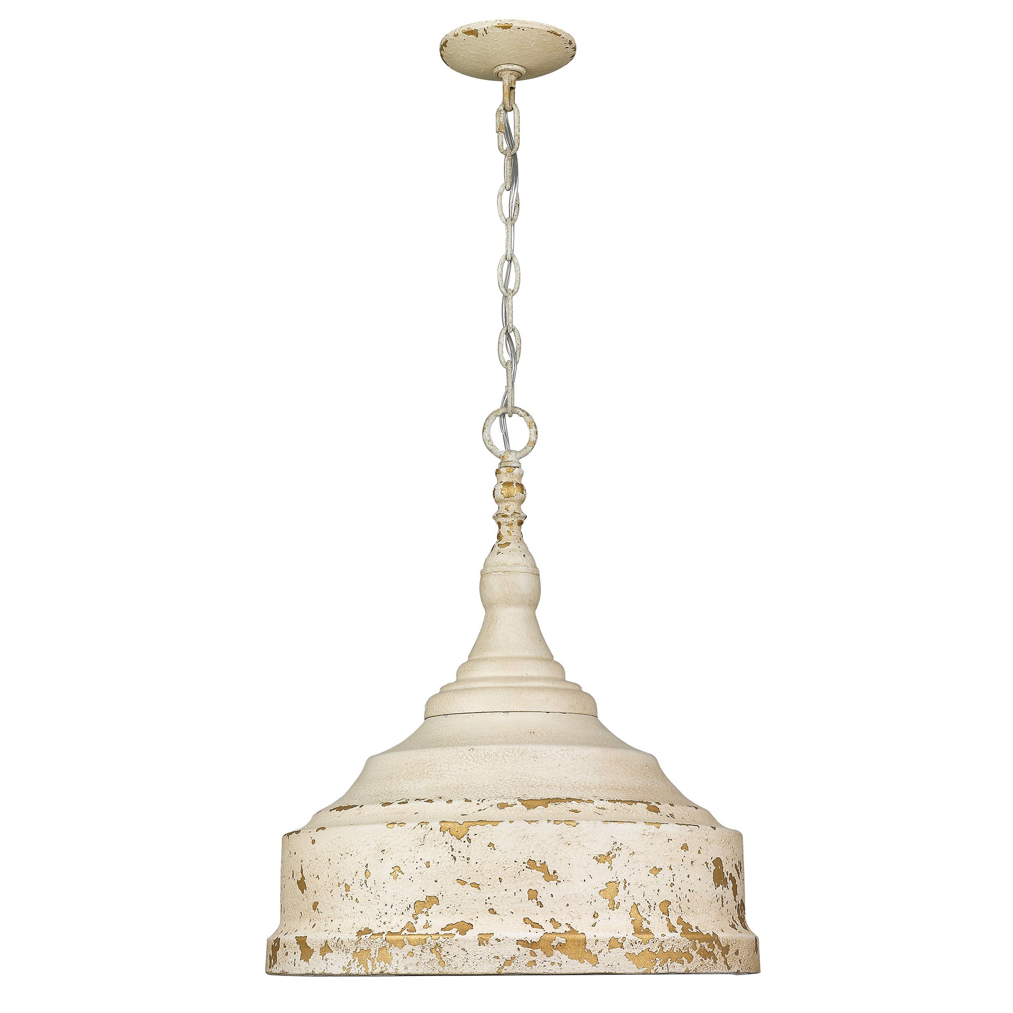 Golden Lighting Keating 3-light Pendant in Antique Ivory - - Golden Lighting