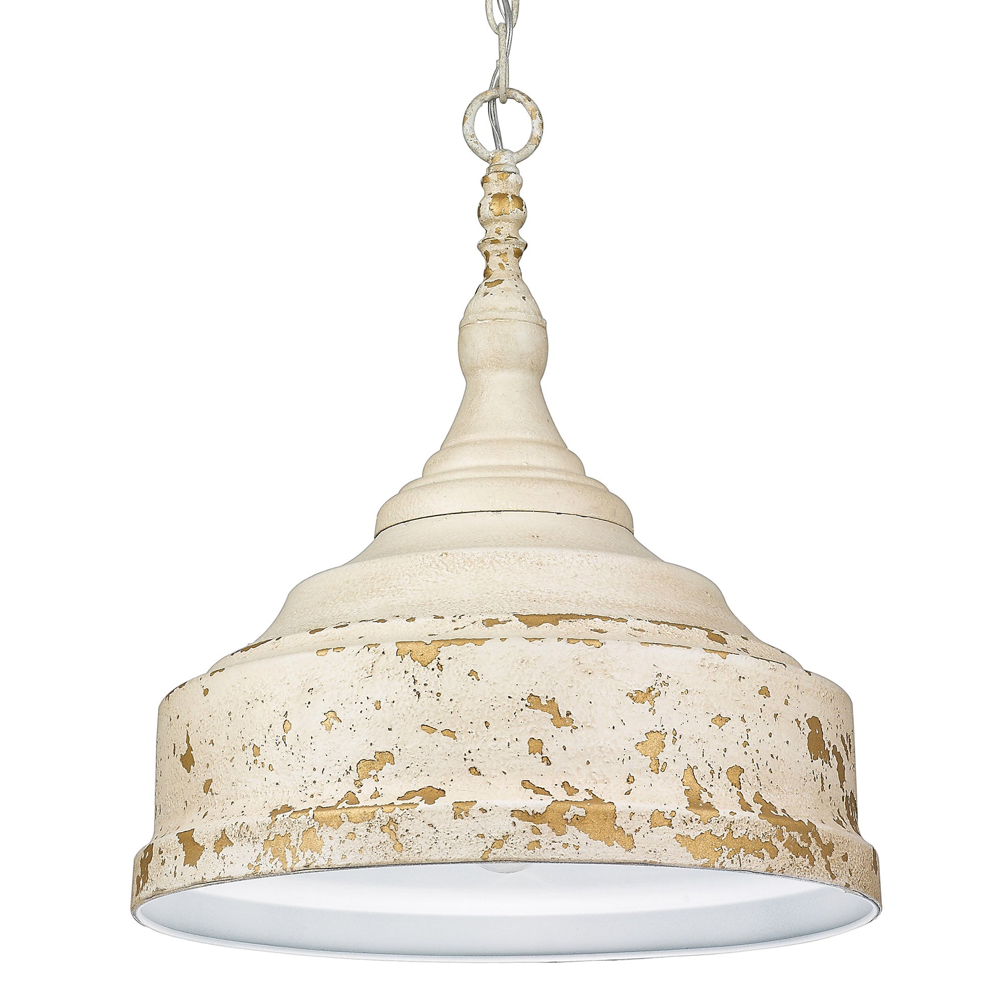 Golden Lighting Keating 3-light Pendant in Antique Ivory - - Golden Lighting