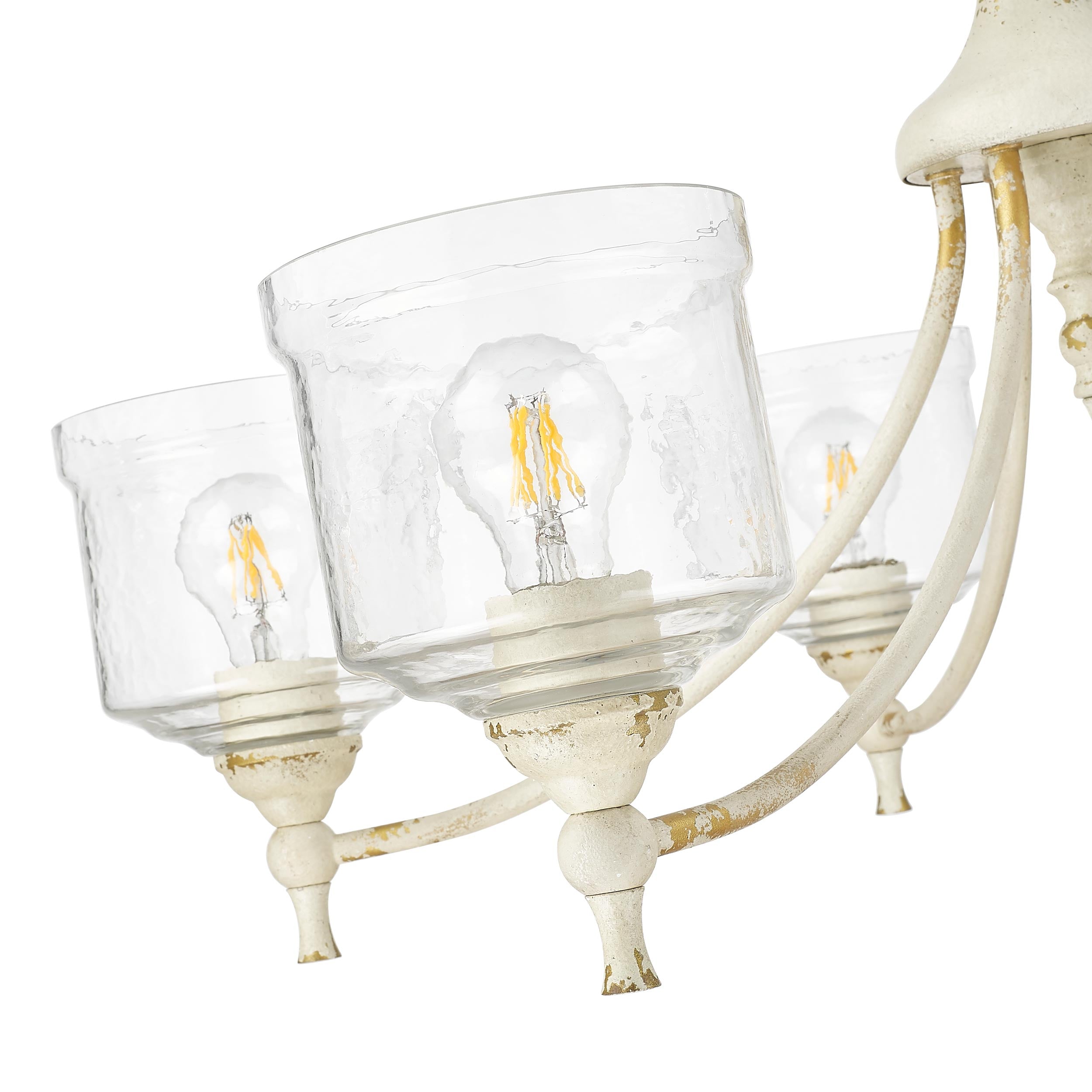 Golden Lighting Keating 6-light Chandelier in Antique Ivory - - Golden Lighting