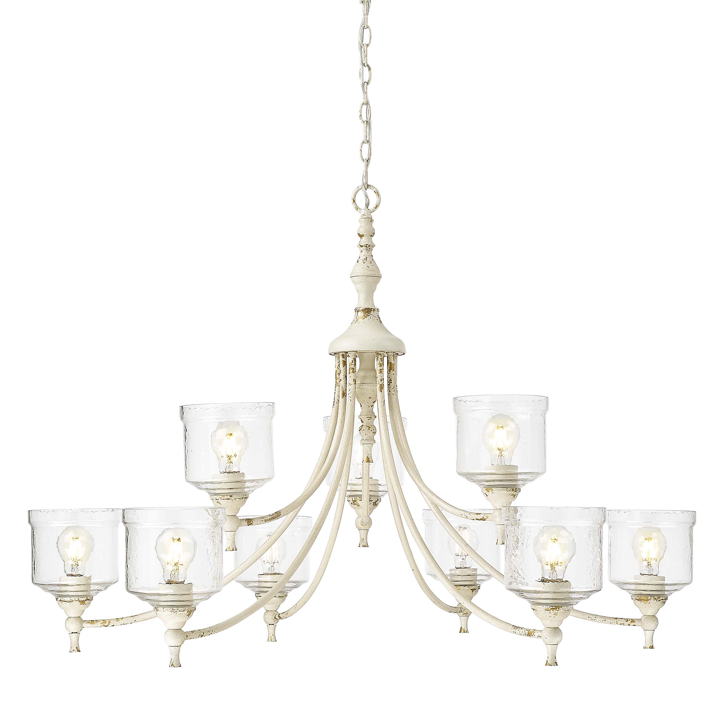 Golden Lighting Keating 9-light Chandelier in Antique Ivory - Default Title - Golden Lighting