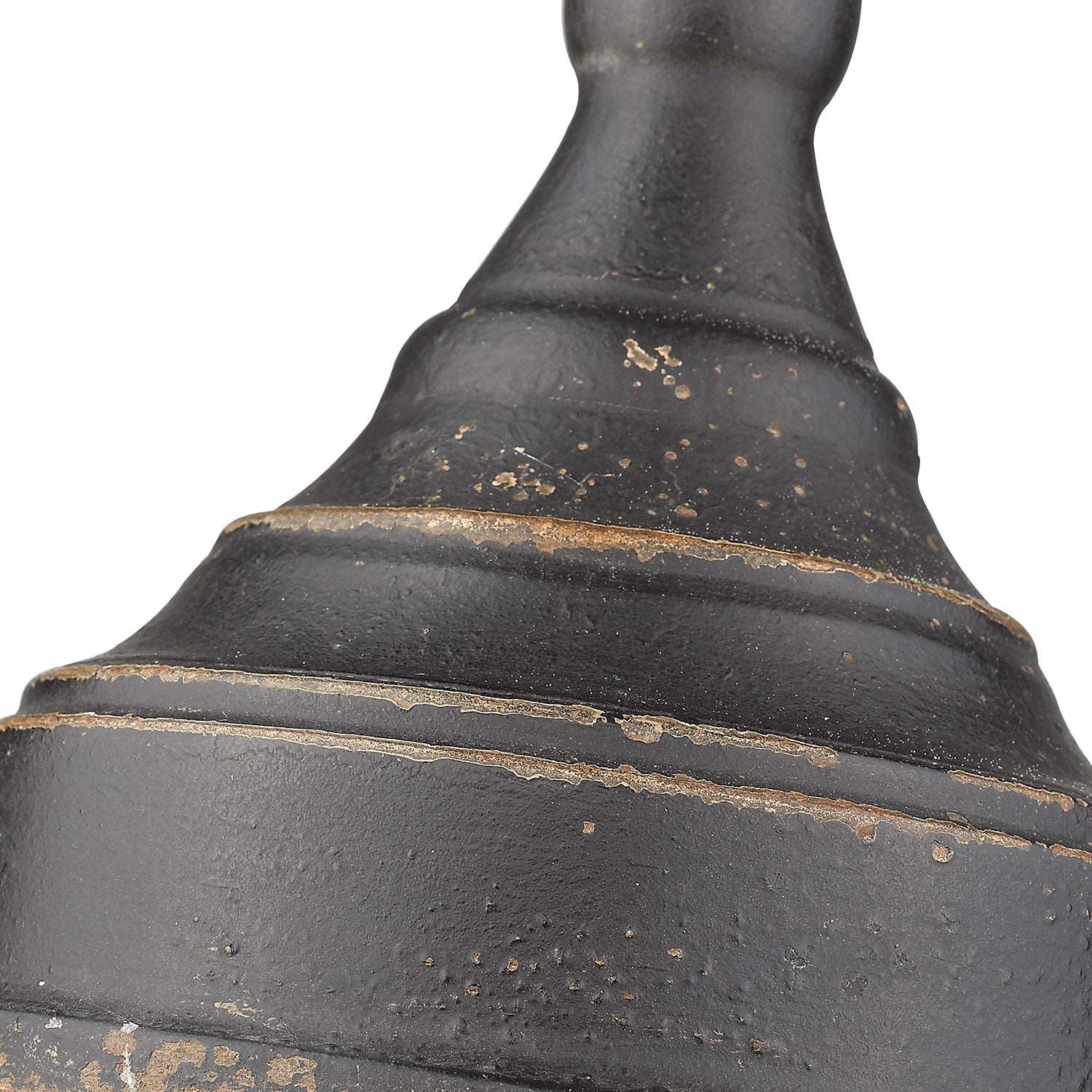 Golden Lighting Keating 1-light Pendant in Antique Black Iron and Antique Black Iron shade - - Golden Lighting