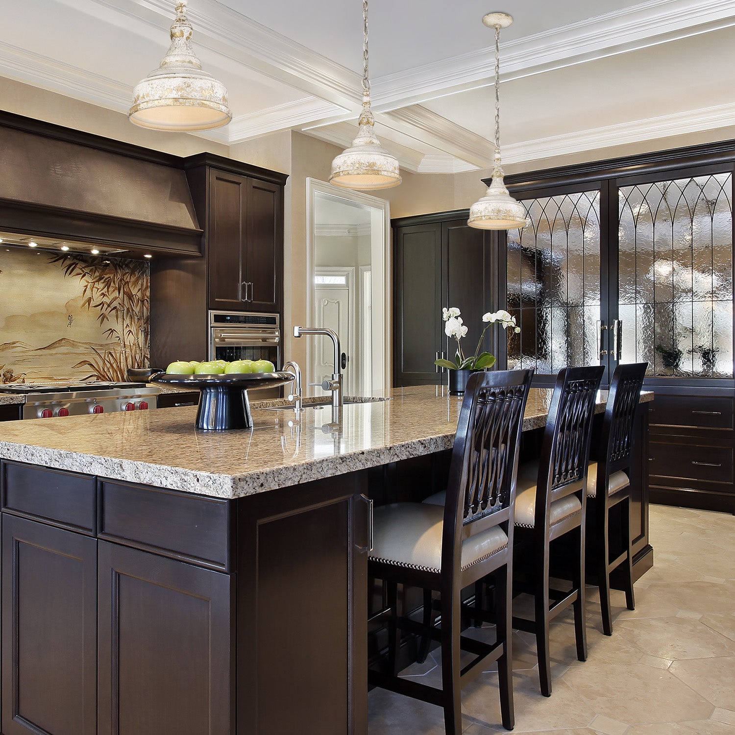 Golden Lighting Keating 1-light Pendant in Antique Ivory and Antique Ivory shade