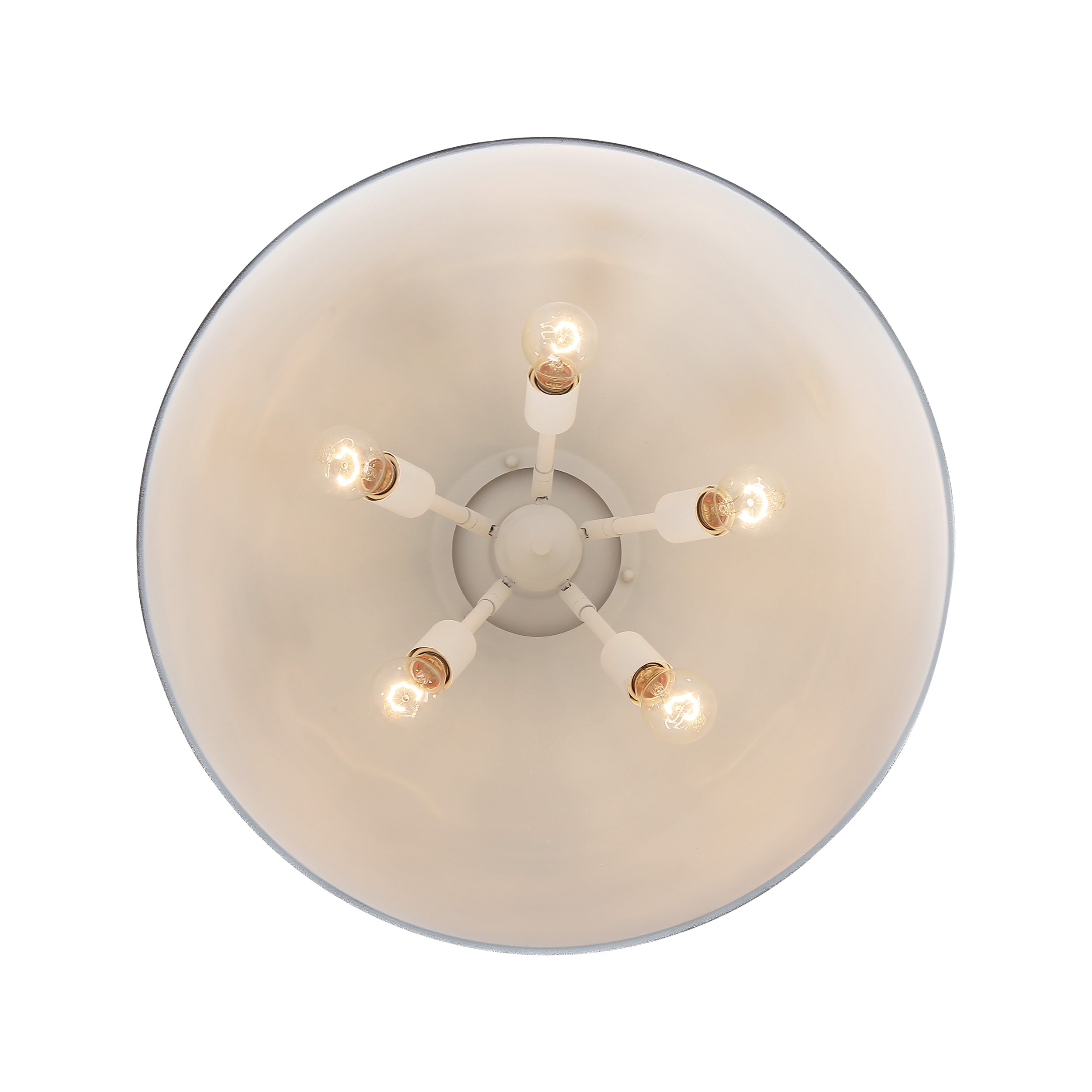 Golden Lighting Alison 5-light Pendant in Vintage Gold and Weathered Black Iron shade