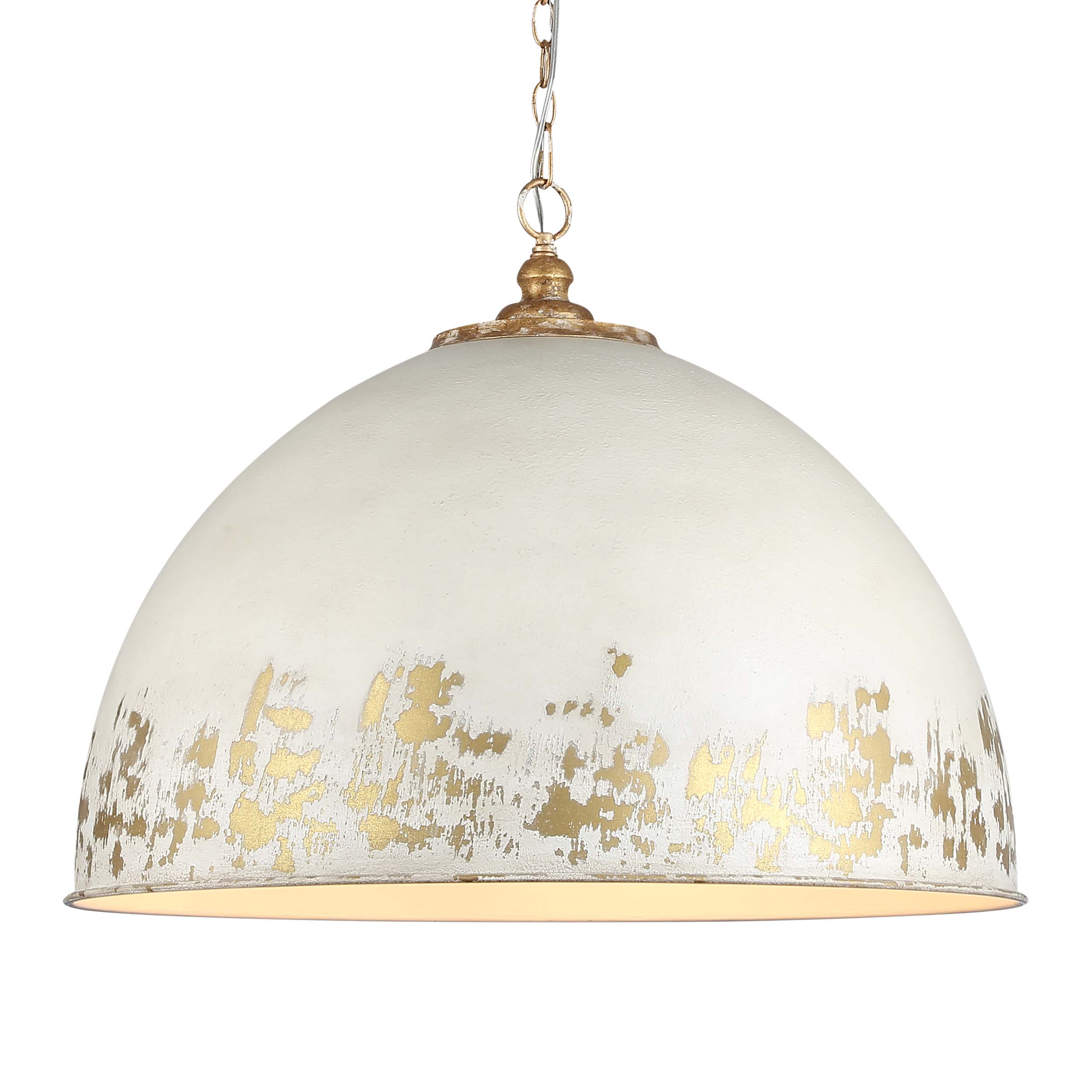 Golden Lighting Alison 8-light Pendant in Vintage Gold and Antique Ivory shade