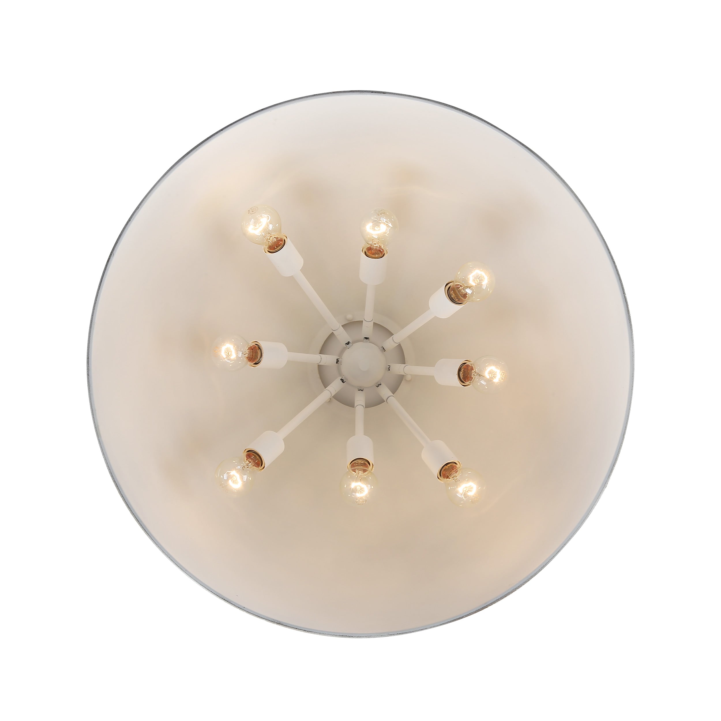 Golden Lighting Alison 8-light Pendant in Vintage Gold and Antique Ivory shade