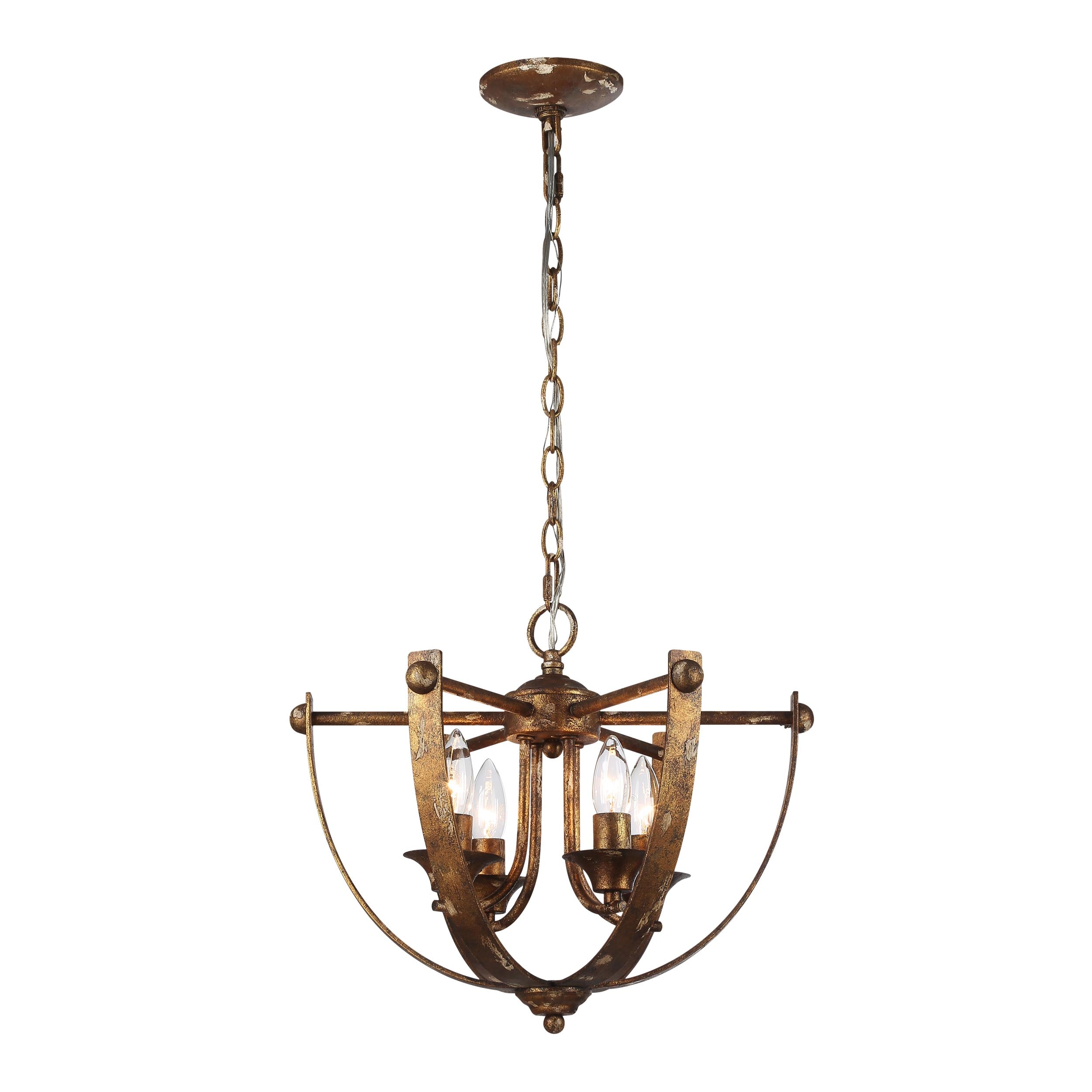 Victoria 4-light Pendant in Heirloom Gold