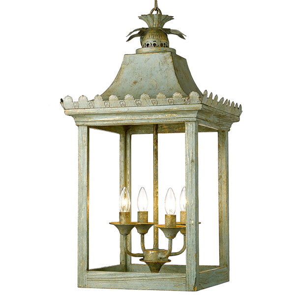 Golden Lighting Finley 4-light Pendant in Vintage Sage - - Golden Lighting