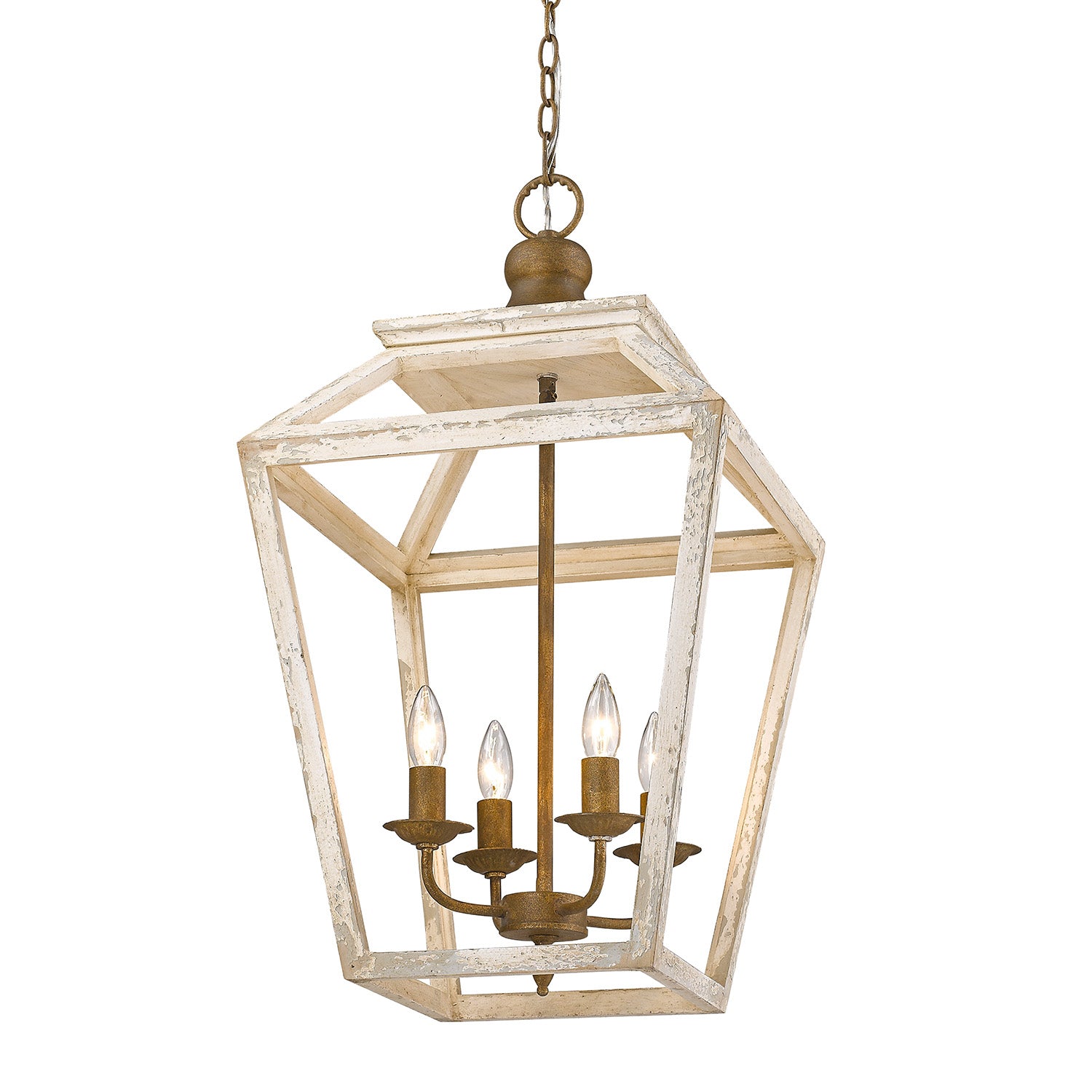 Golden Lighting Haiden 4-light Pendant in Burnished Chestnut - Default Title - Golden Lighting