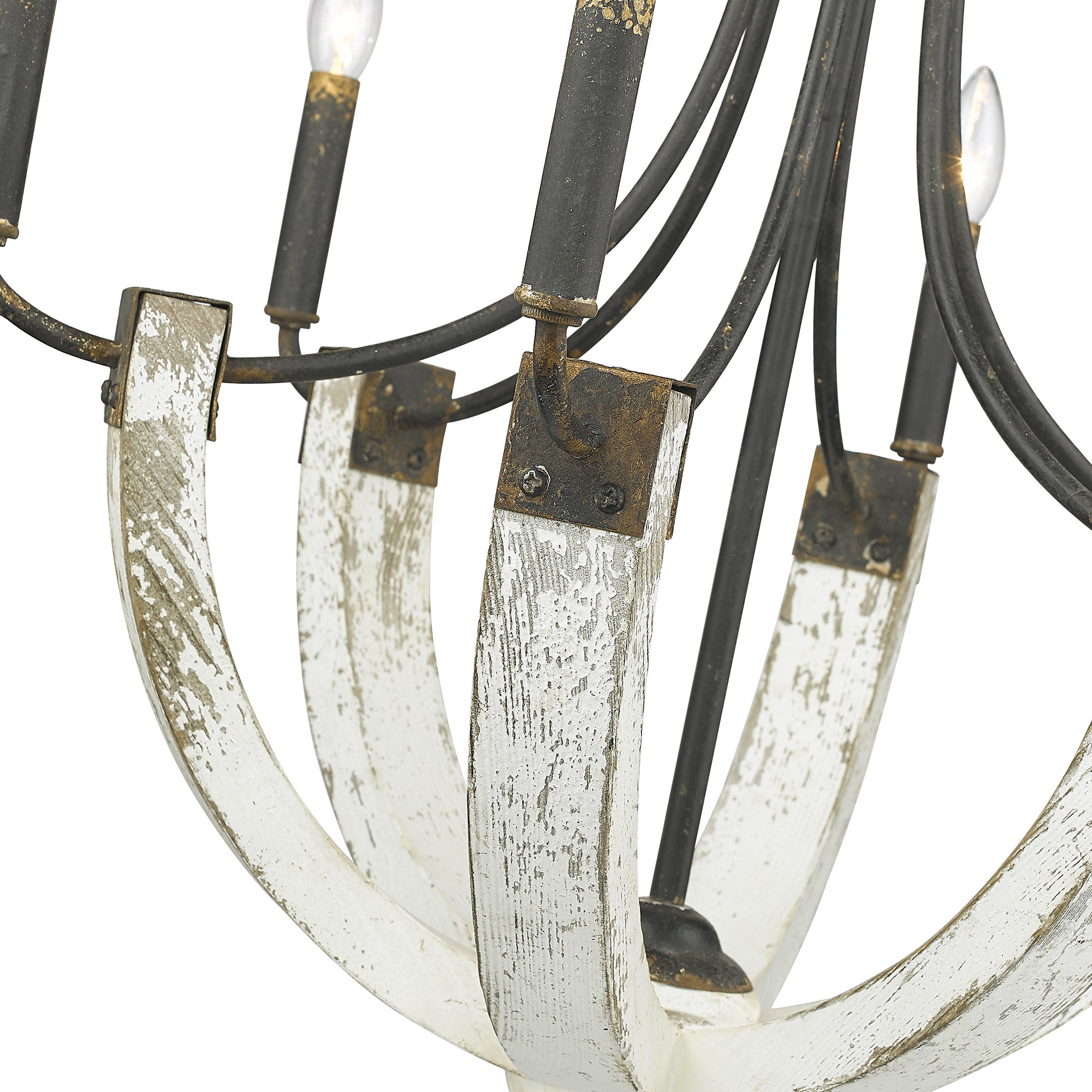 Elwood 6-light Chandelier in Antique Black Iron