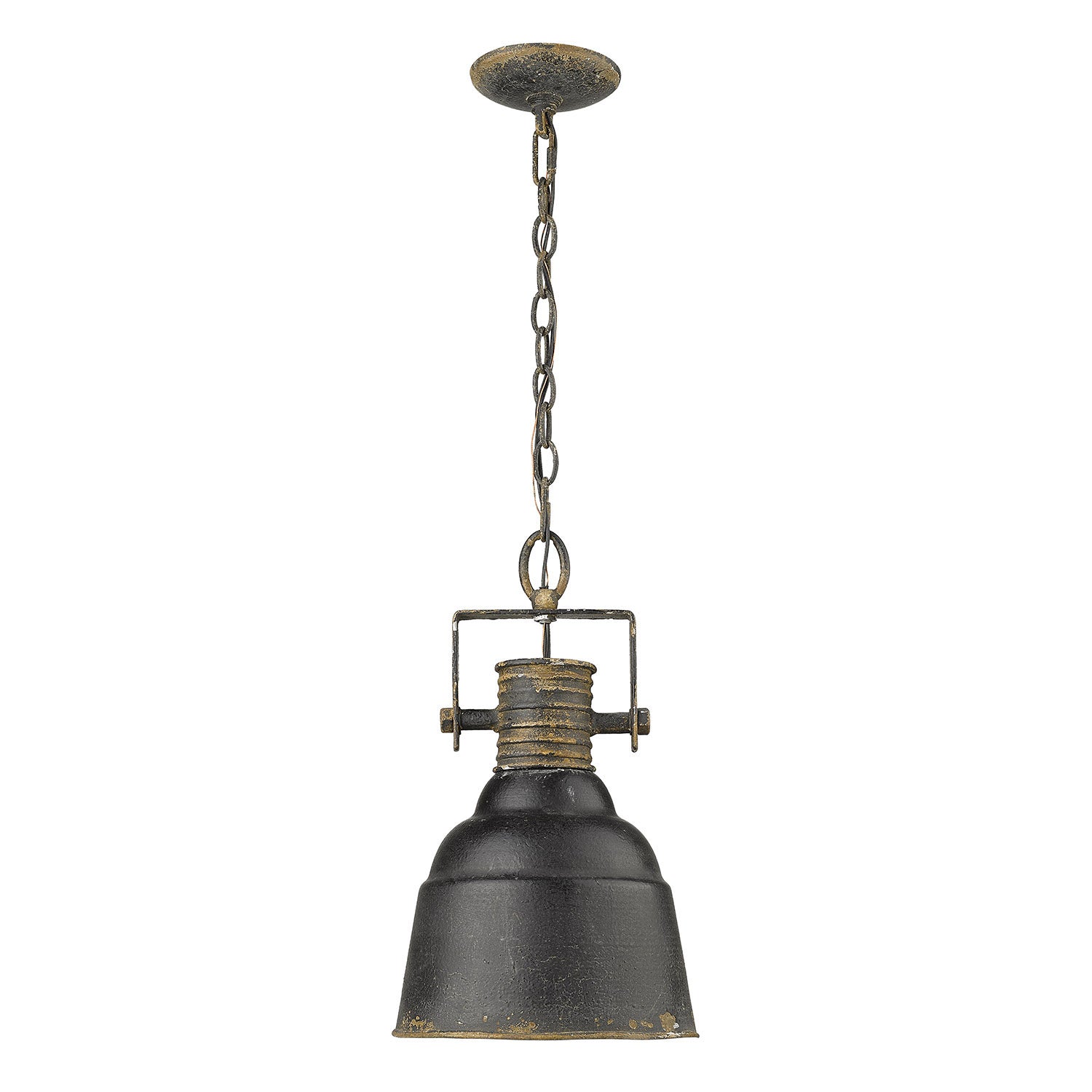 Quarry 1-light Pendant in Antique Black Iron