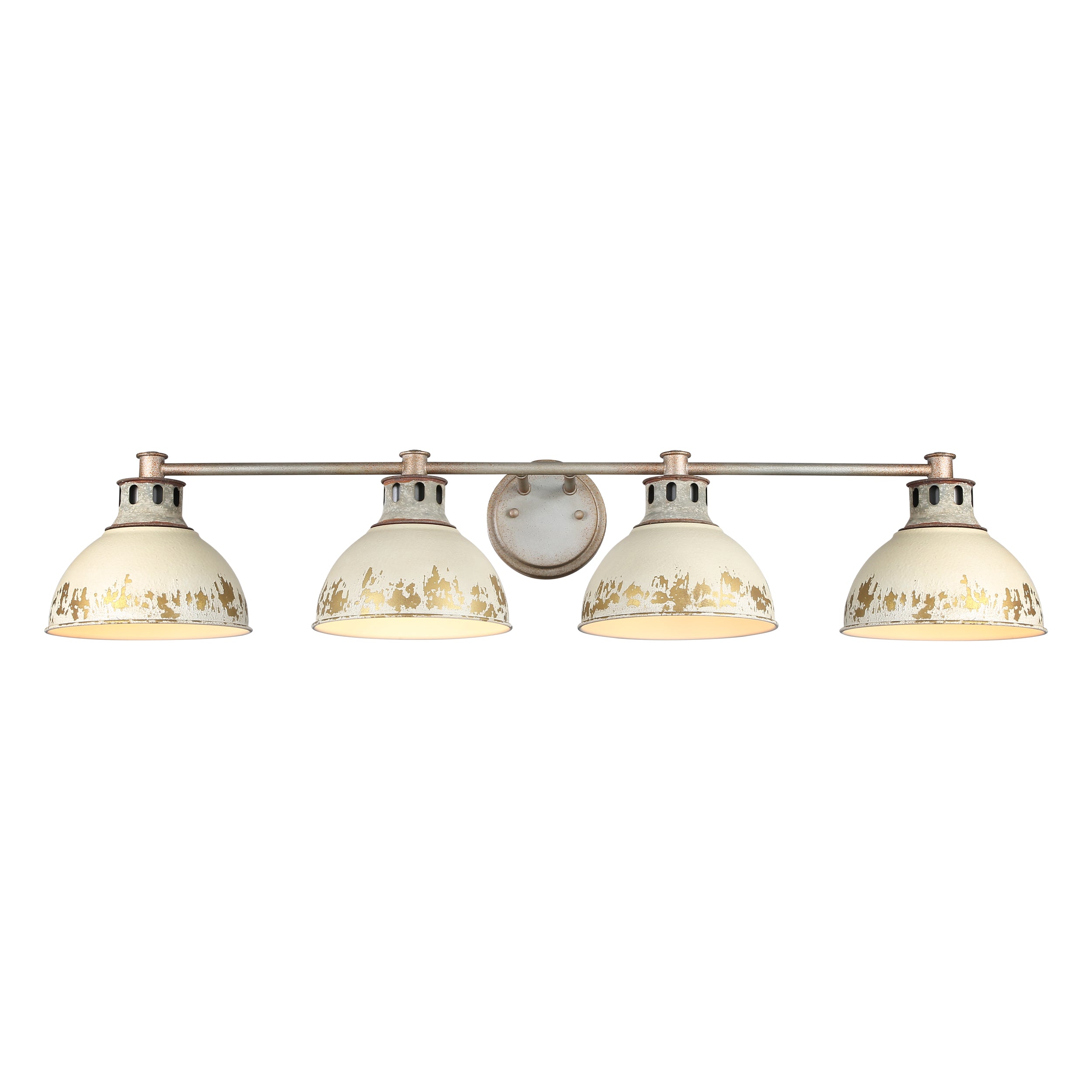 Golden Lighting Kinsley 4-light Vanity in Antique Ivory shade - - Golden Lighting