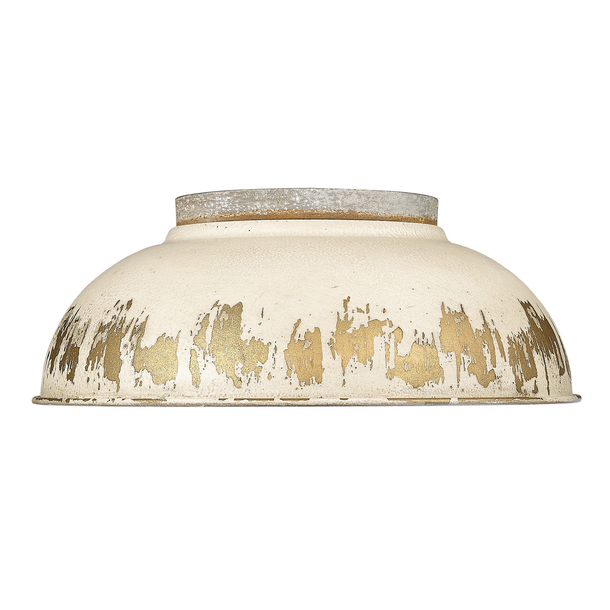 Golden Lighting Kinsley 2-light Flush Mount in Antique Ivory shade - - Golden Lighting