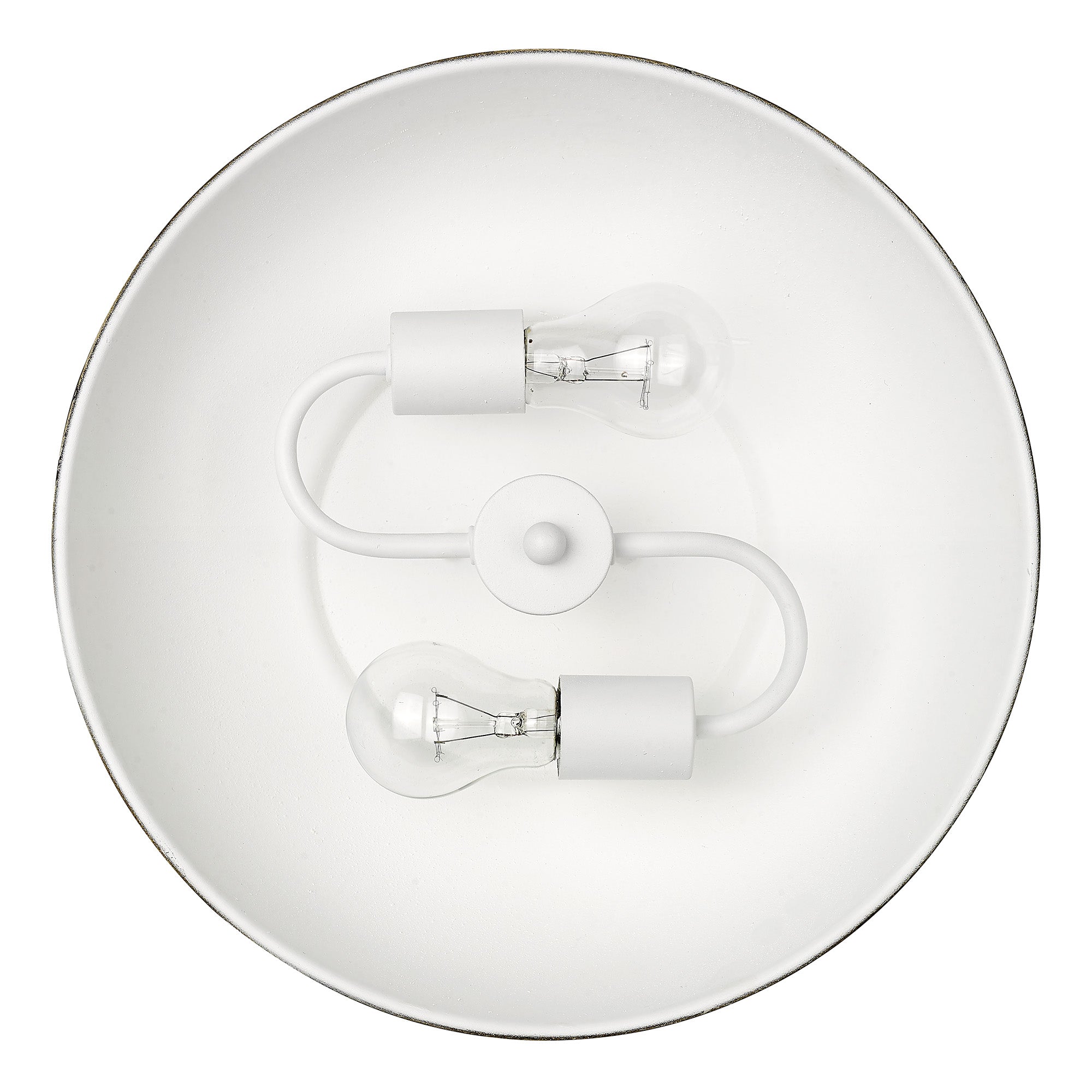 Golden Lighting Kinsley 2-light Flush Mount in Antique Ivory shade