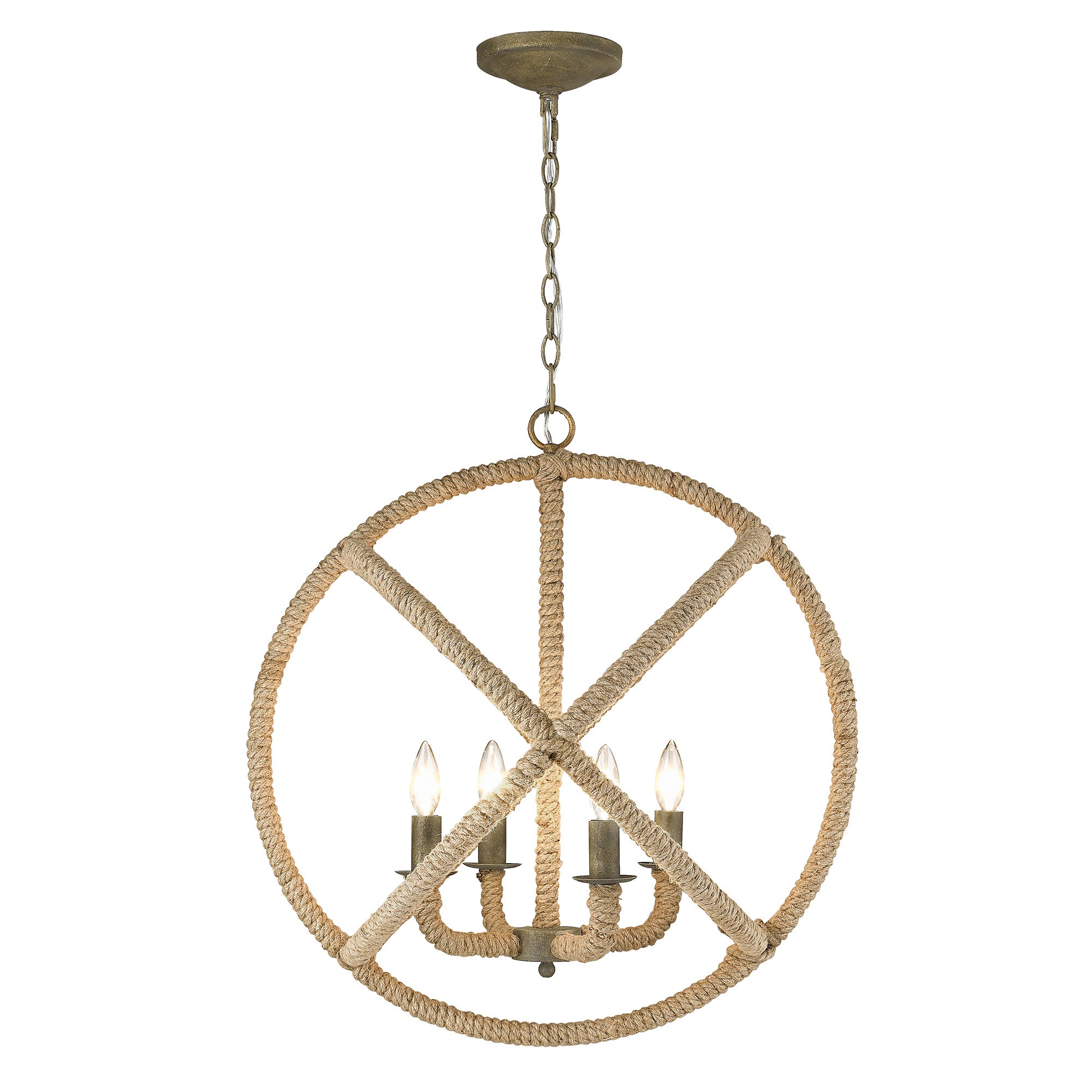 Marina 4-light Chandelier in Burnished Chestnut