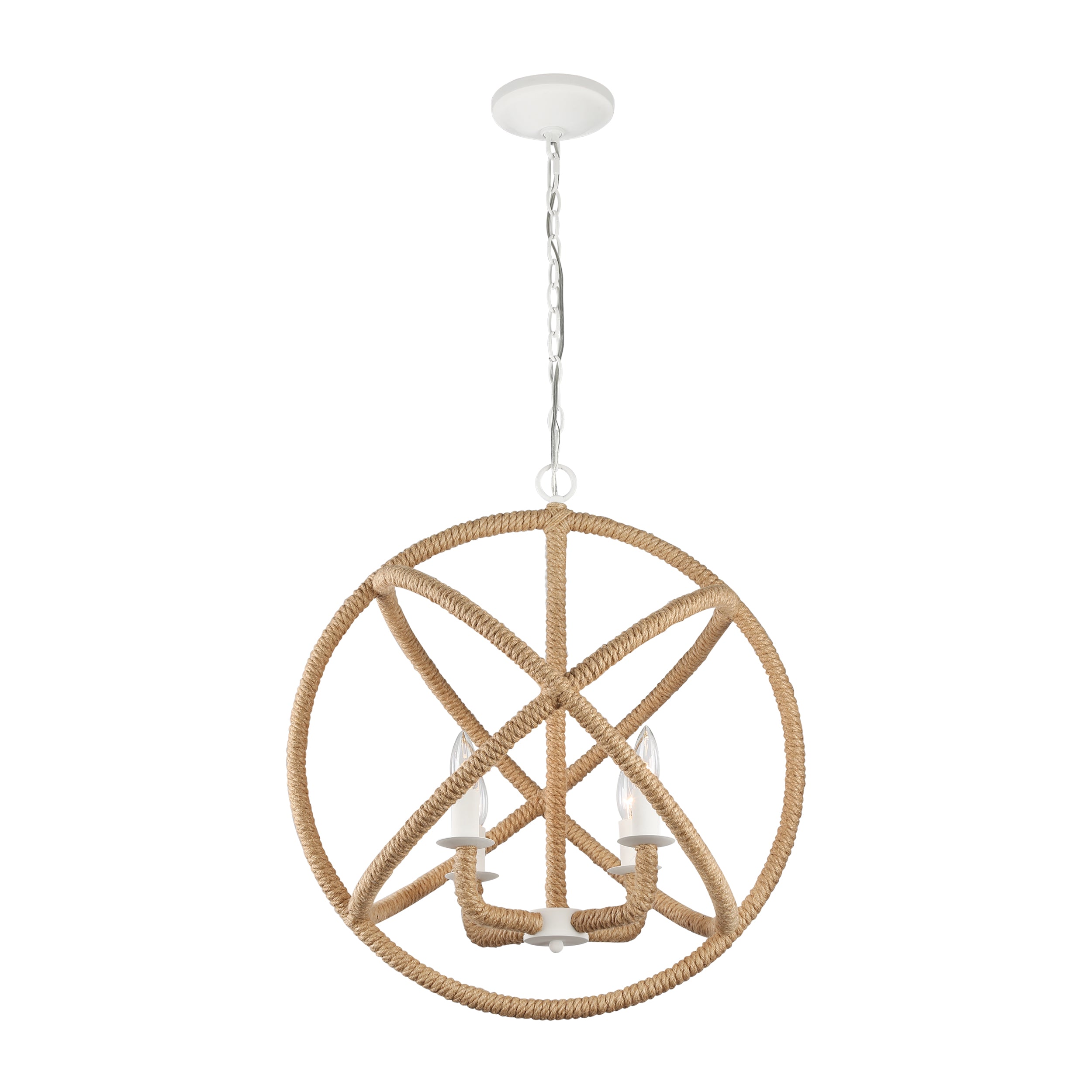 Marina 4-light Chandelier in Natural White