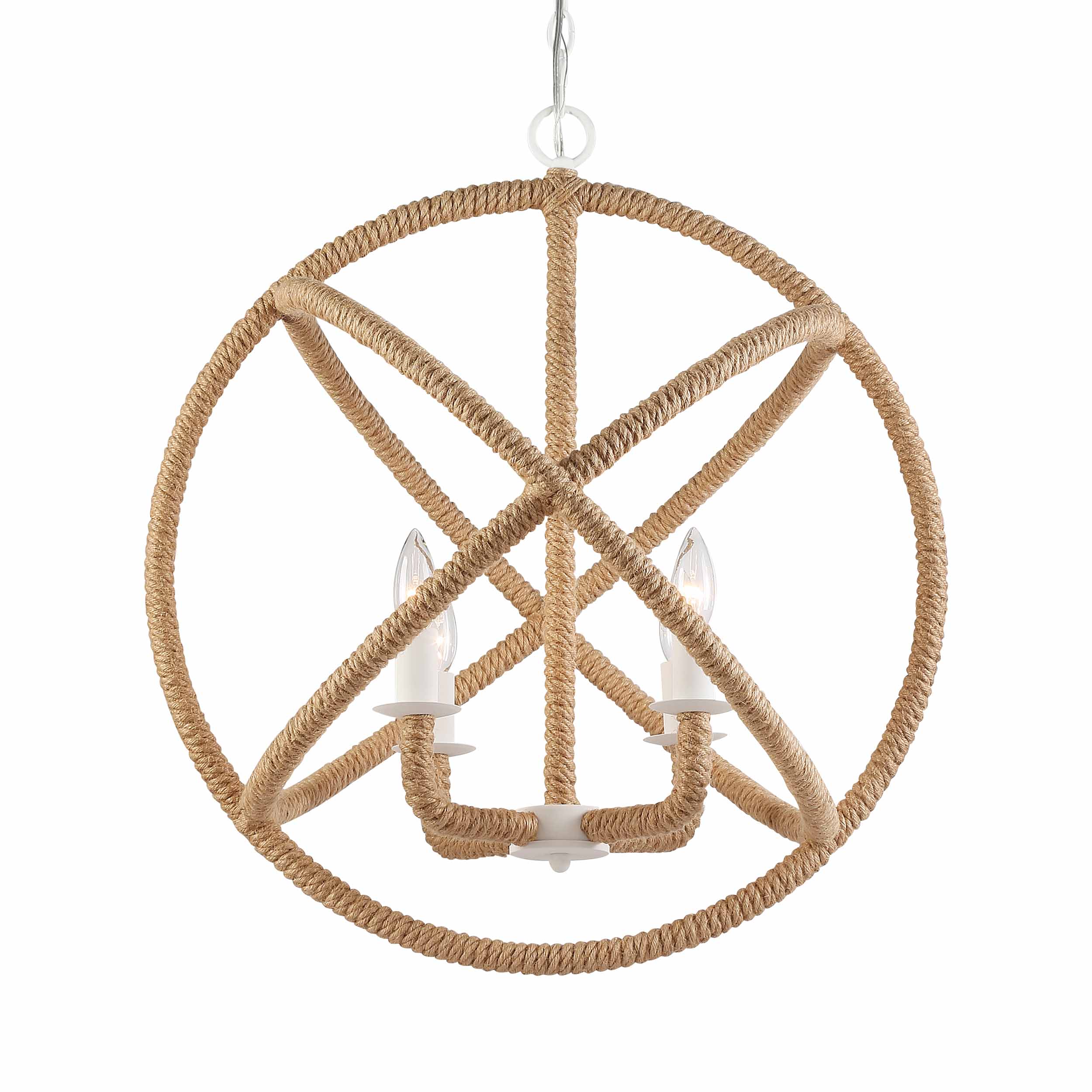 Marina 4-light Chandelier in Natural White