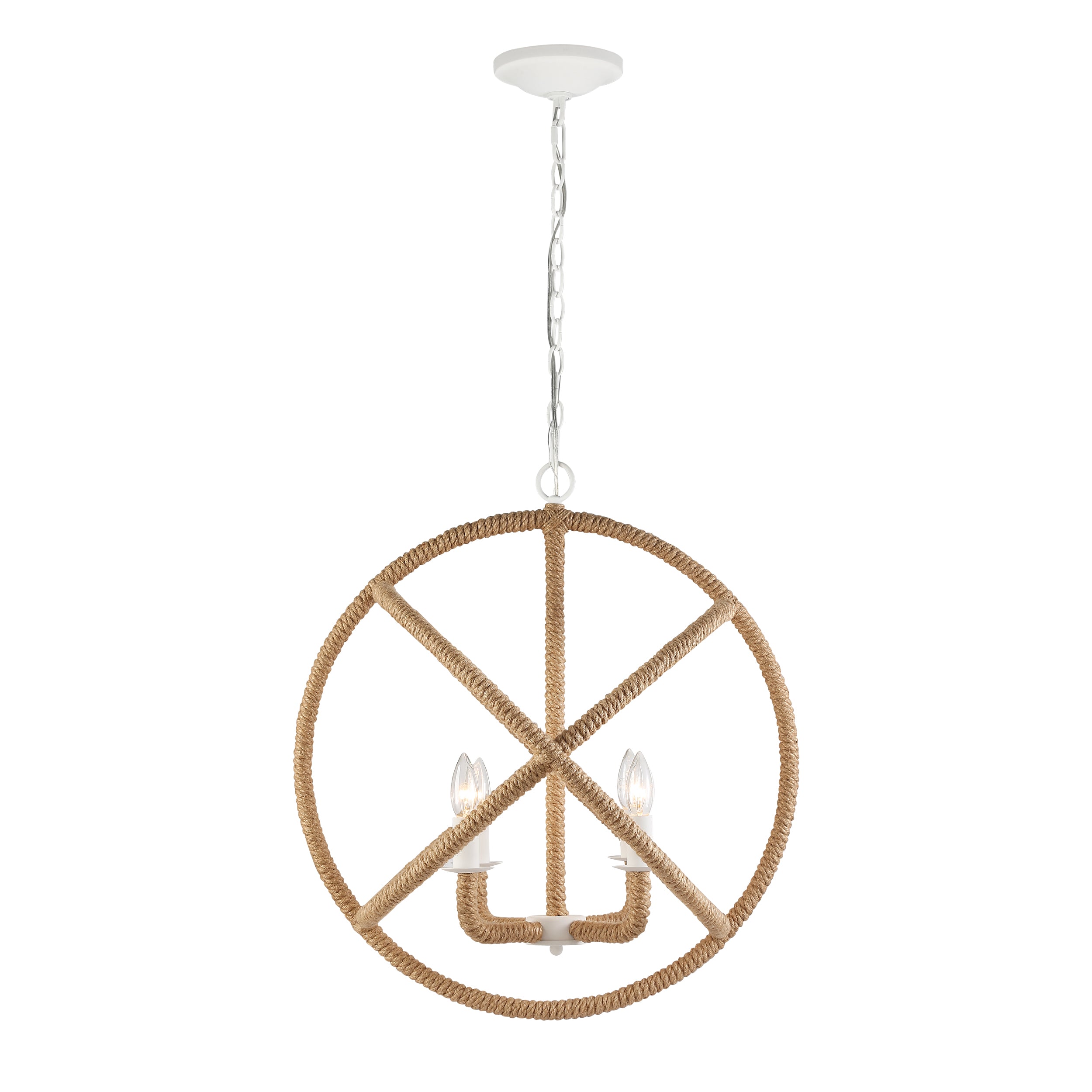 Marina 4-light Chandelier in Natural White