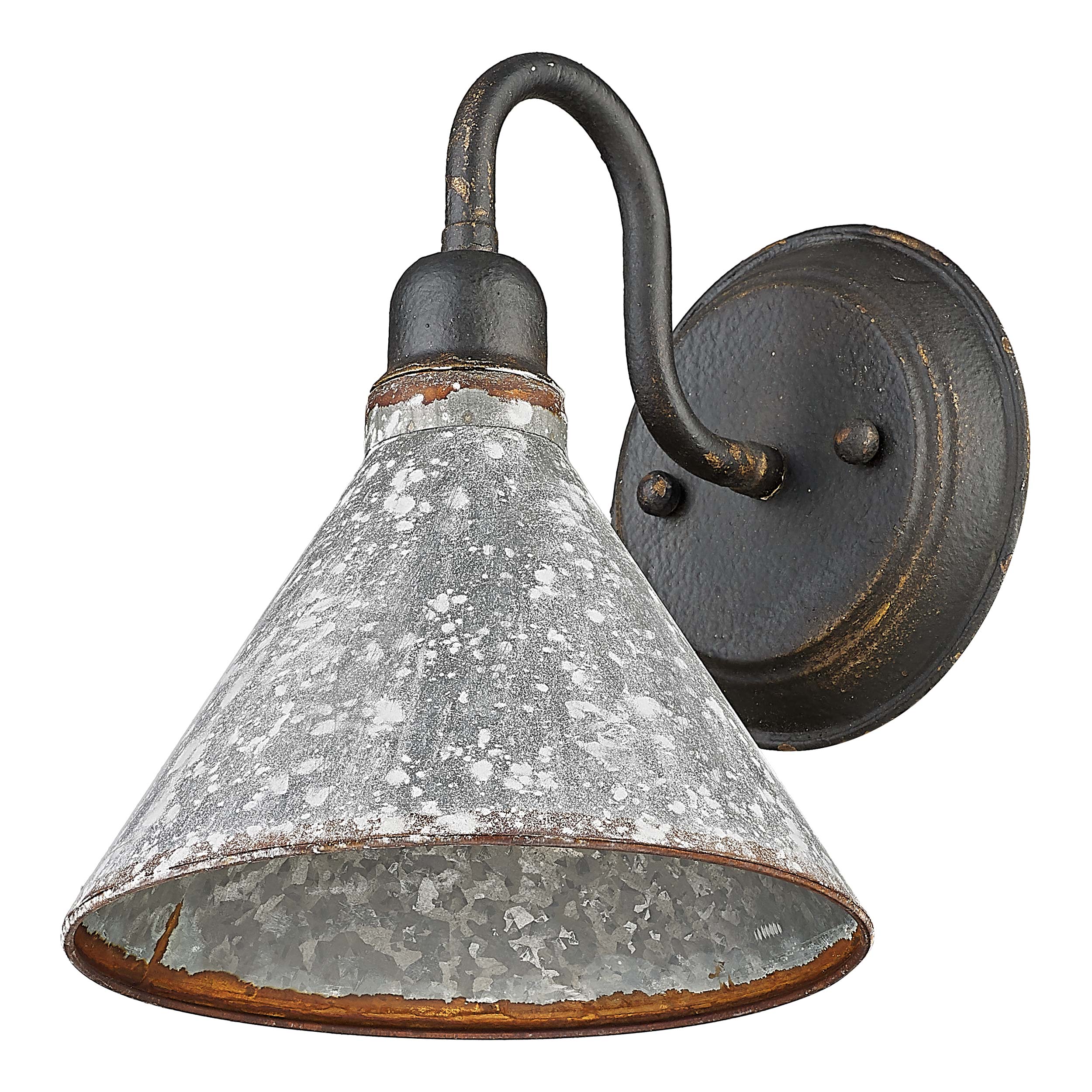 Jasper 1-light Wall Sconce in Antique Black Iron