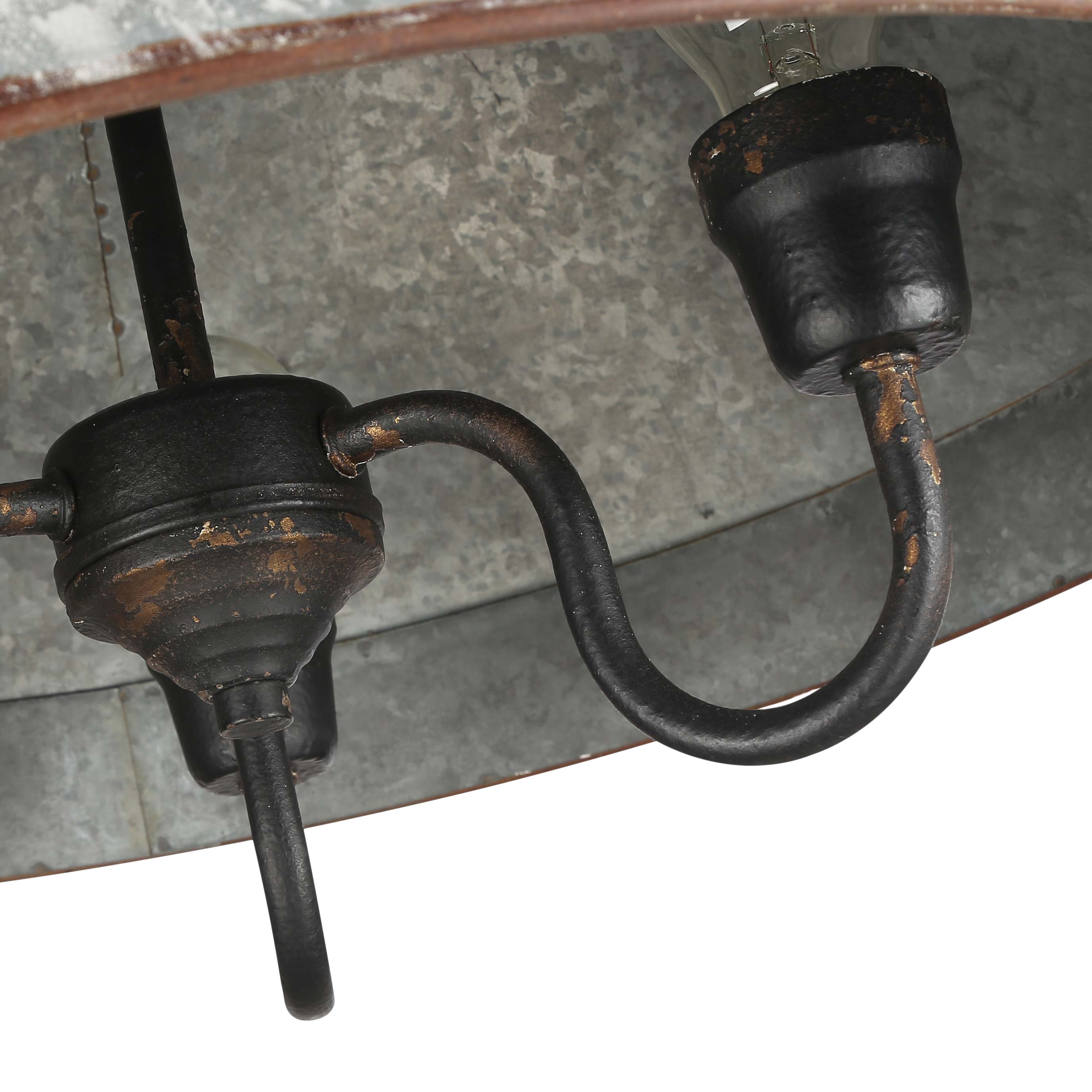 Jasper 3-light Pendant in Antique Black Iron - - Golden Lighting