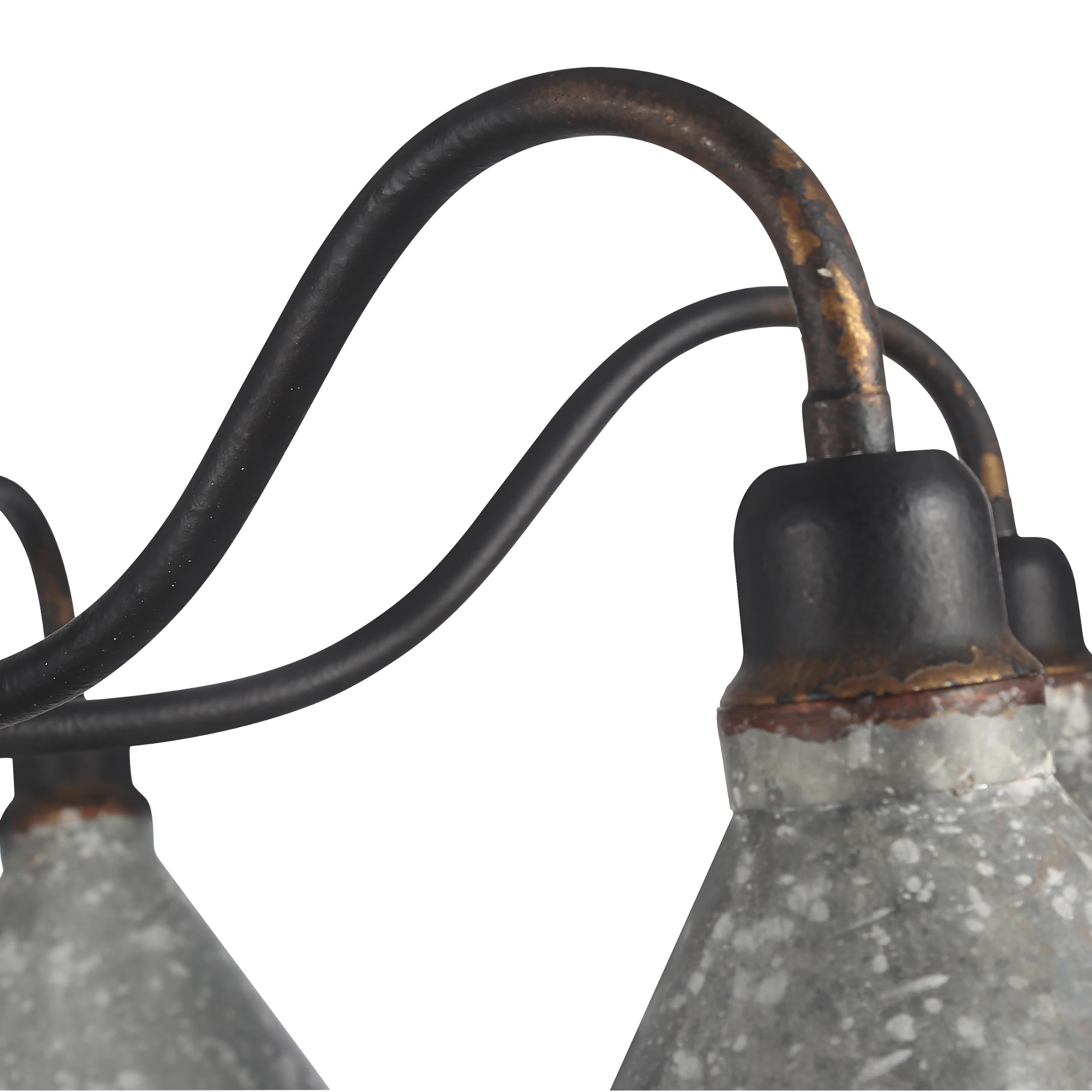 Jasper 6-light Chandelier in Antique Black Iron - - Golden Lighting