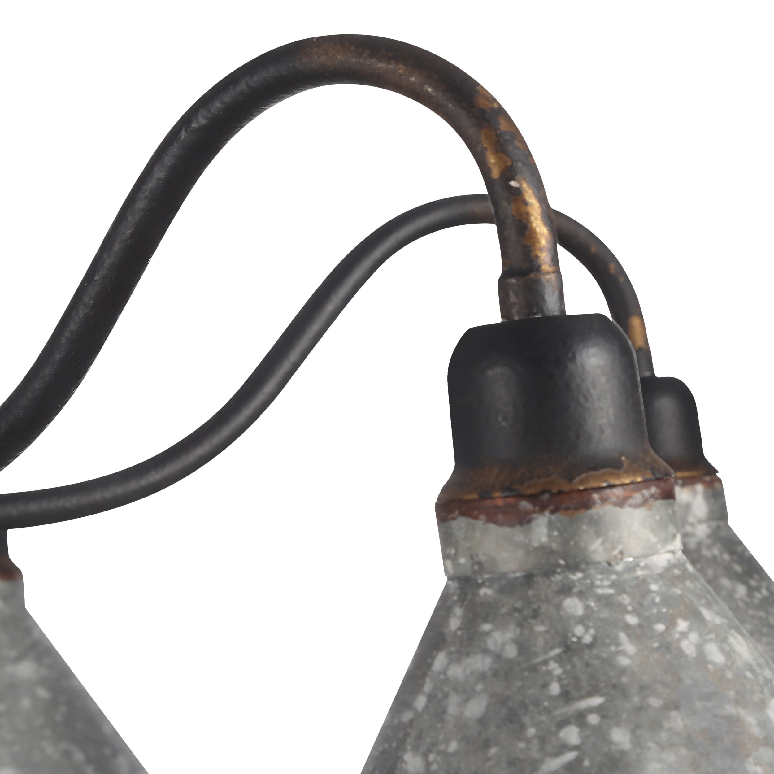 Jasper 6-light Semi-Flush Mount in Antique Black Iron - - Golden Lighting
