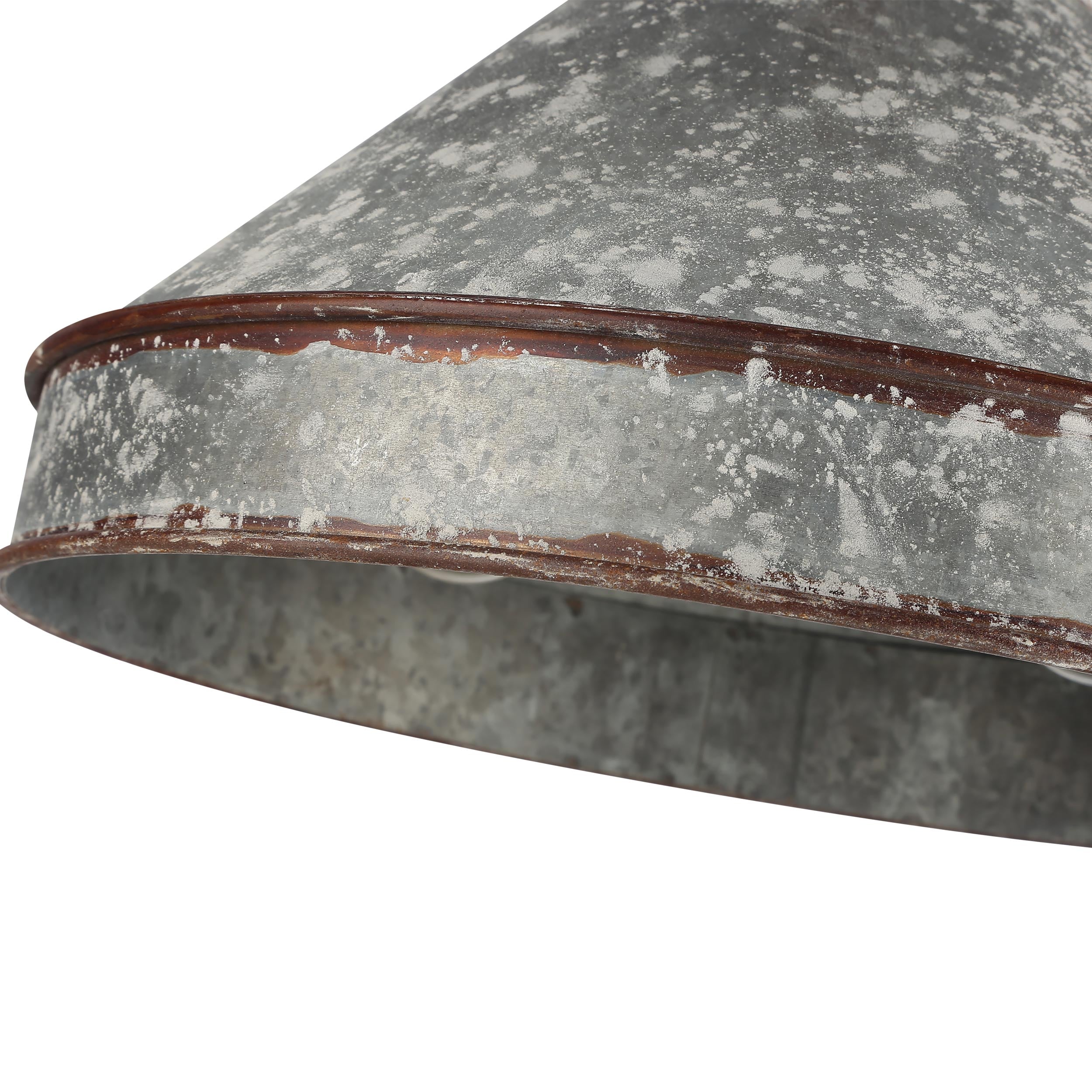 Jasper 3-light Flush Mount in Antique Black Iron - - Golden Lighting