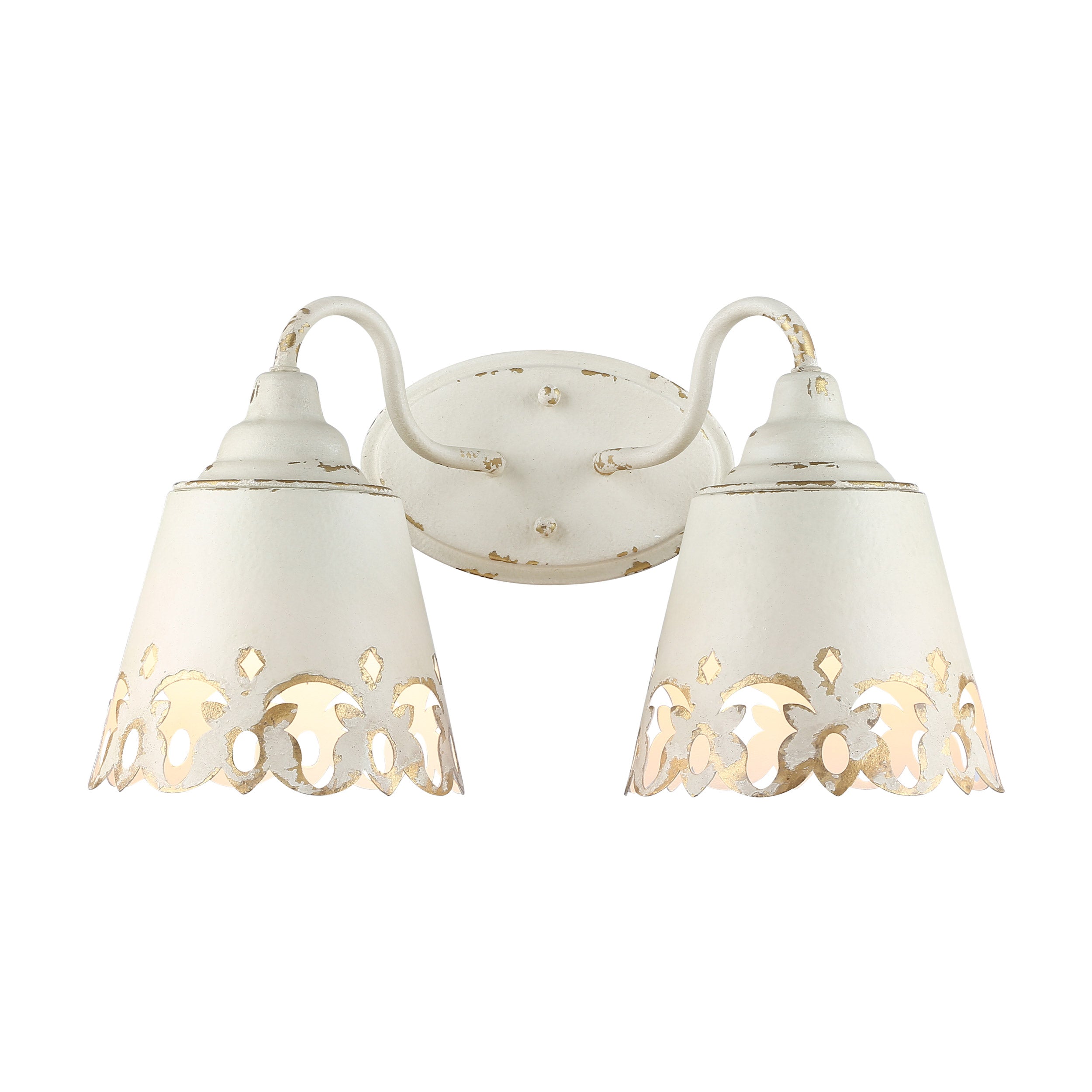 Eloise 2-light Vanity in Antique Ivory