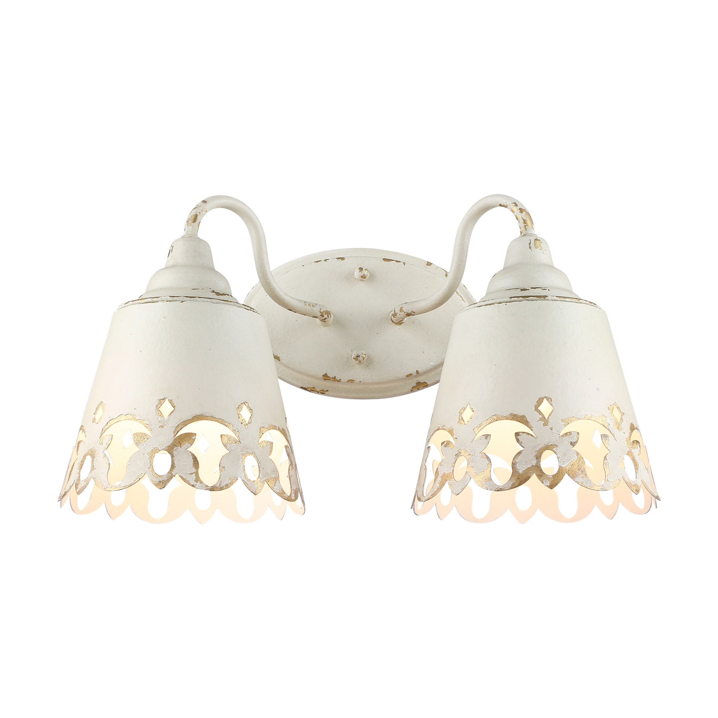 Eloise 2-light Vanity in Antique Ivory