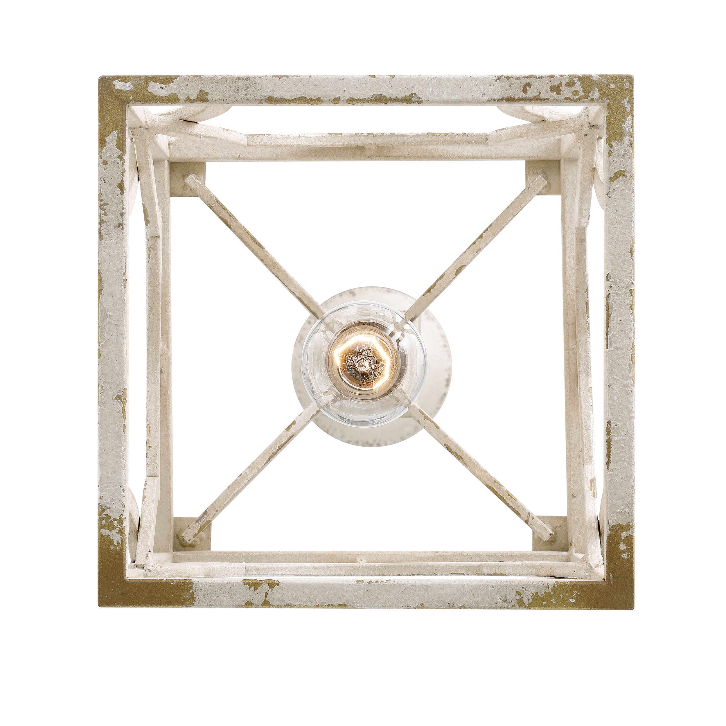 Golden Lighting Laurent 1-Light Pendant in Antique Ivory - - Golden Lighting