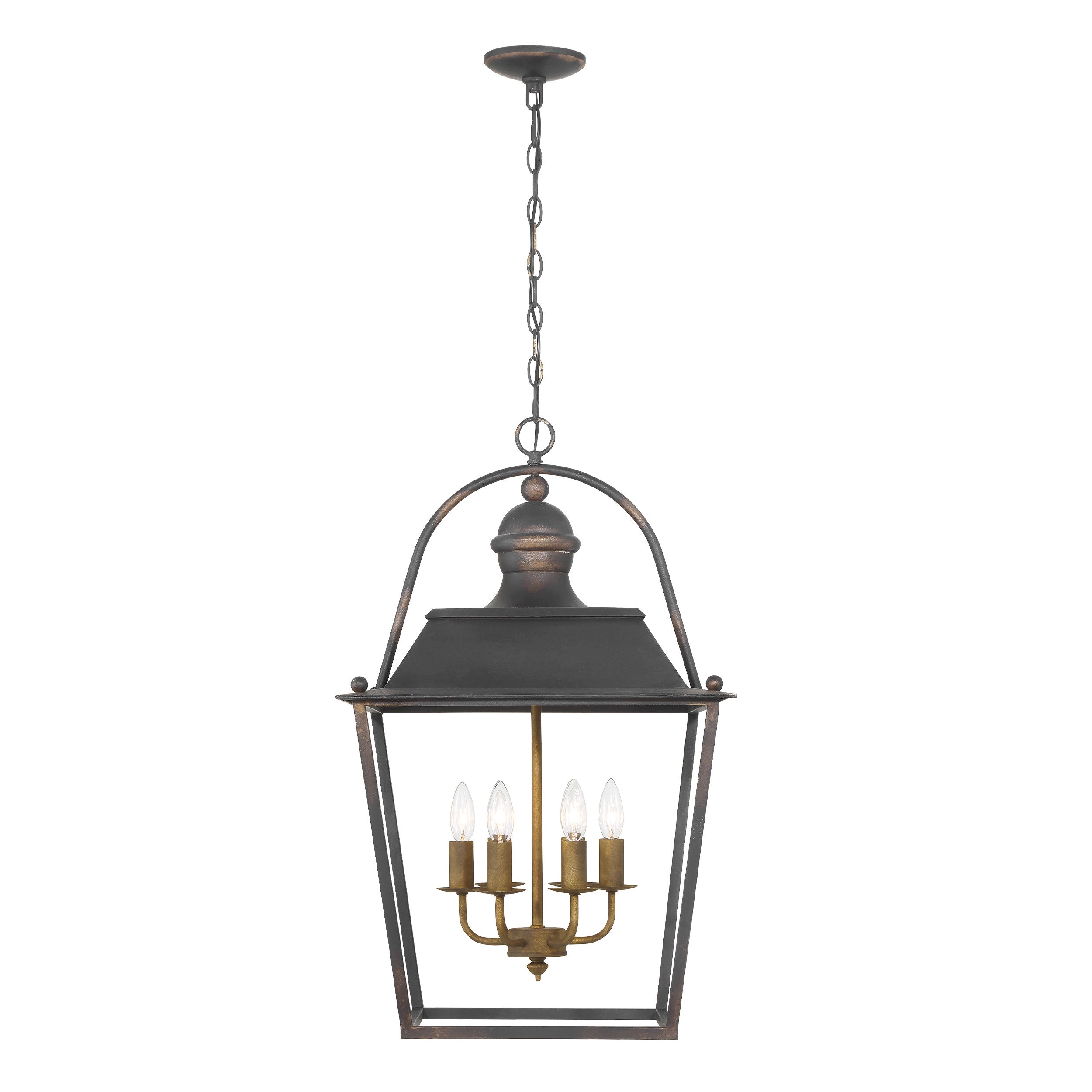 Golden Lighting Christoff 6-light Pendant in Antique Black Iron - - Golden Lighting