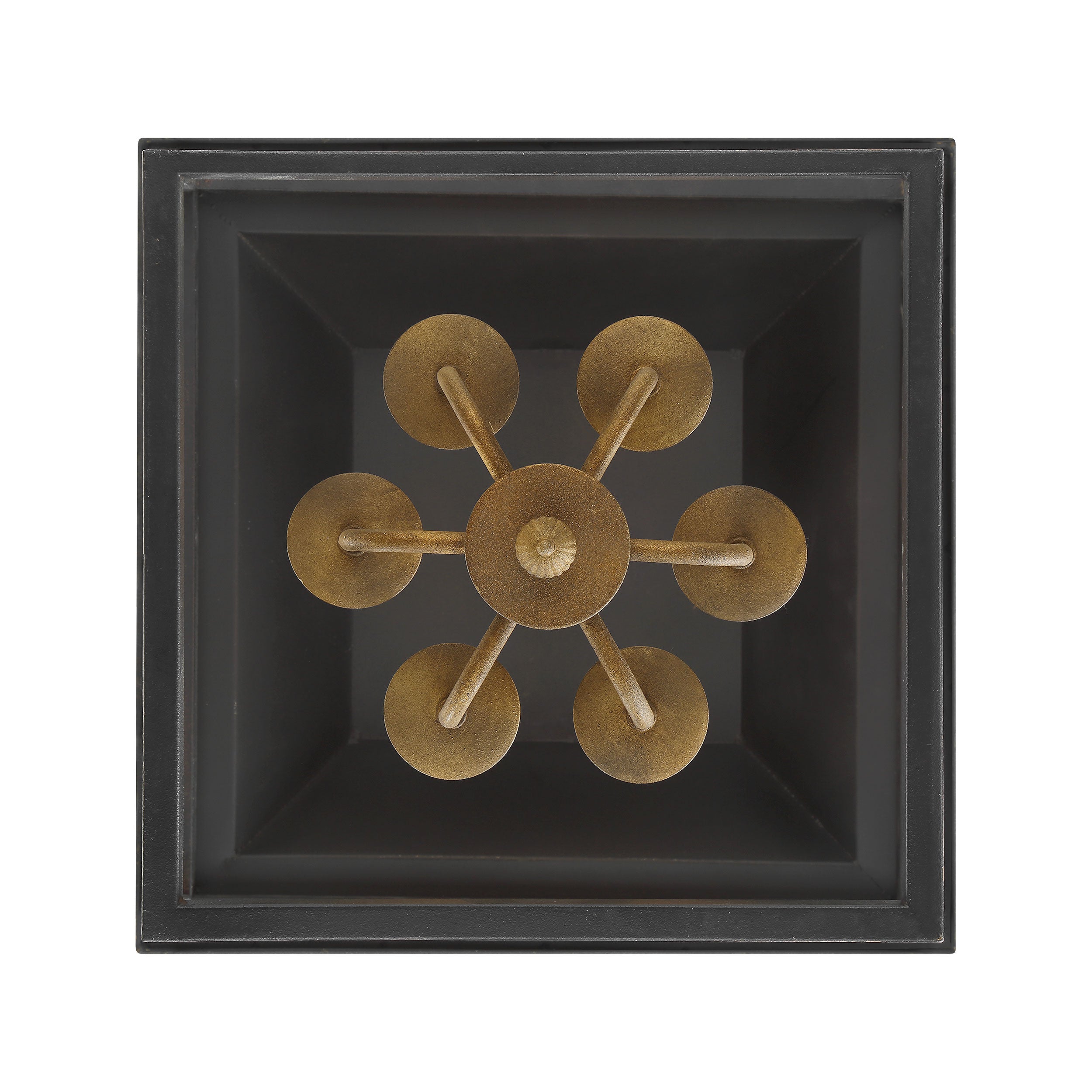 Golden Lighting Christoff 6-light Pendant in Antique Black Iron