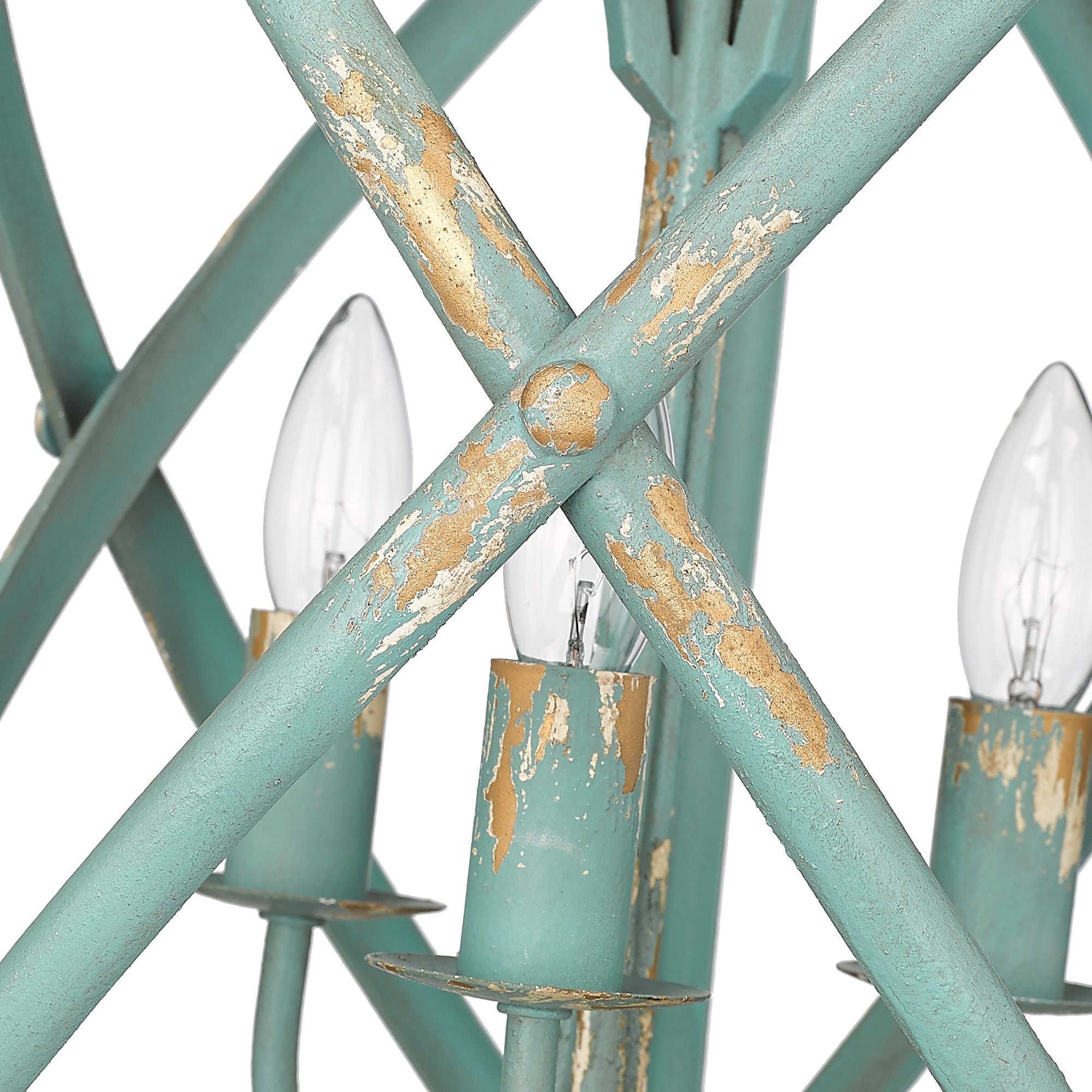 Golden Lighting Alcott 3-light Pendant in Antique Teal - - Golden Lighting