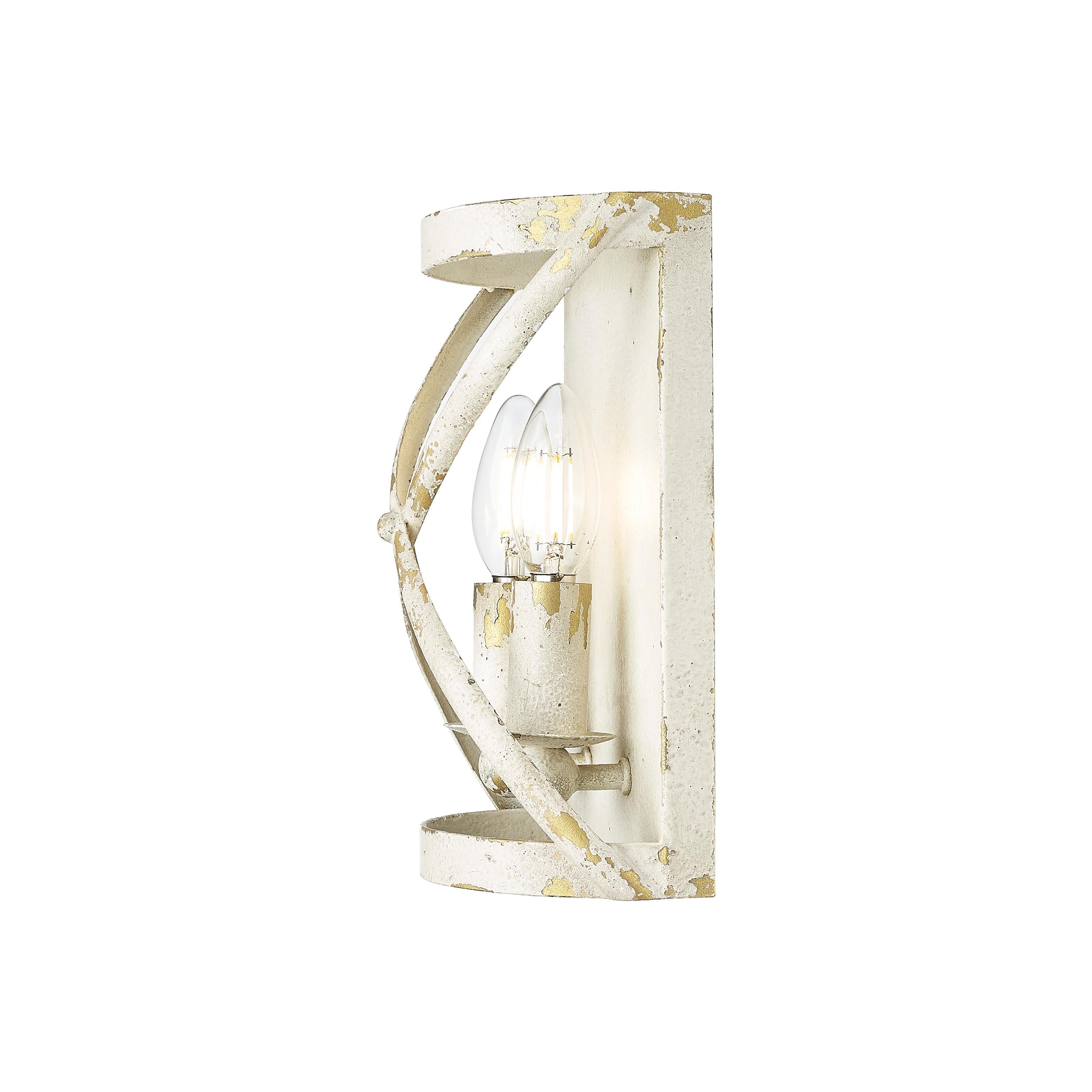 Golden Lighting Alcott 2-light Wall Sconce in Antique Ivory - - Golden Lighting